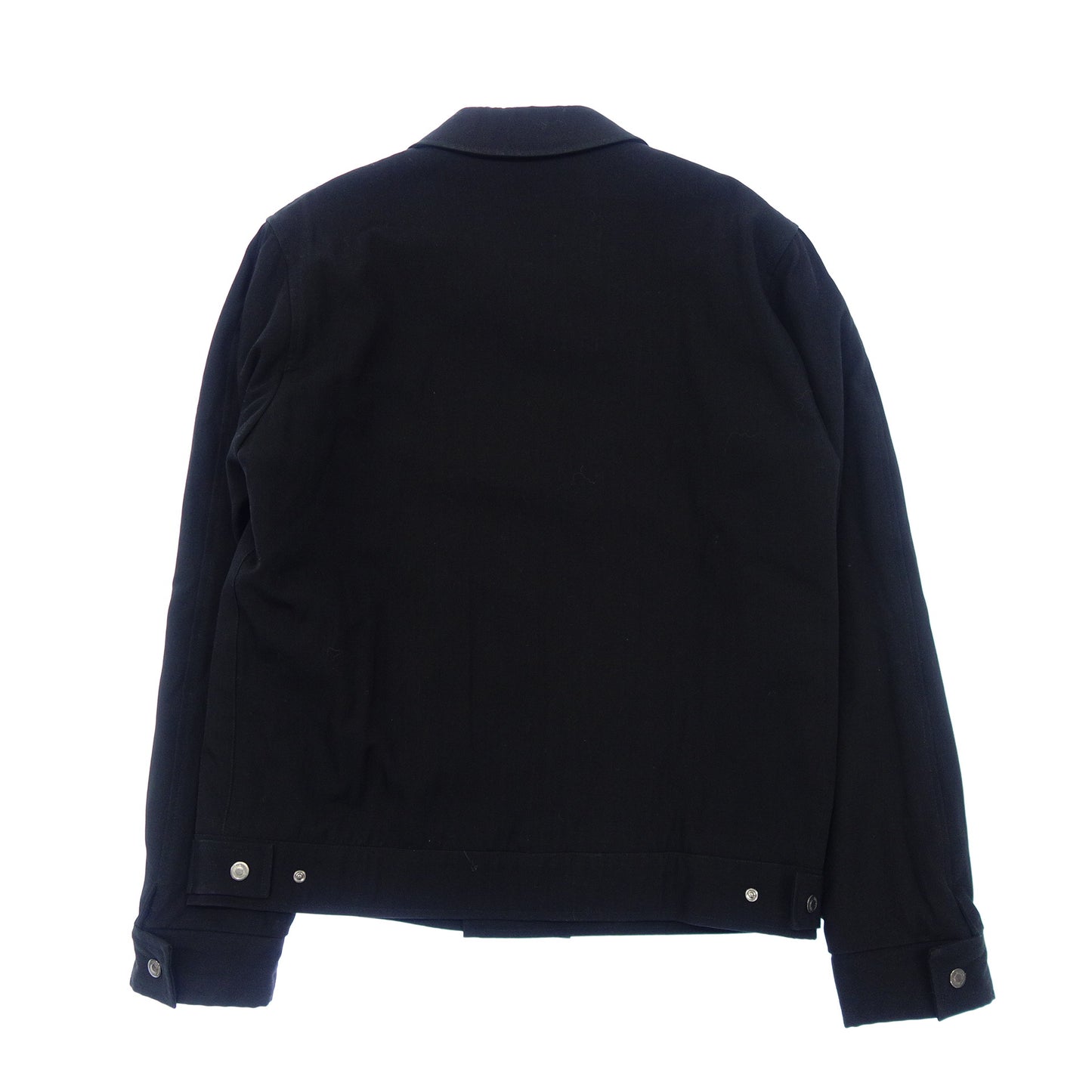 グッチ ジャケット シルバー金具 メンズ 52 黒 GUCCI【AFB31】【中古】