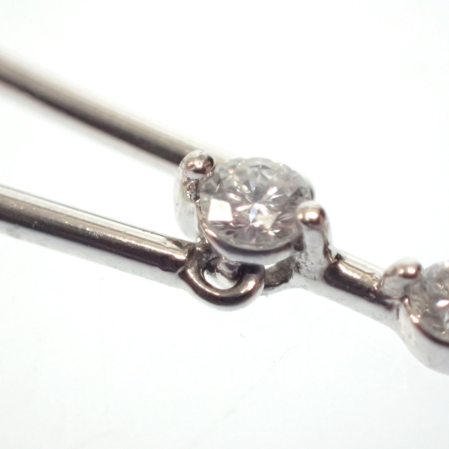 中古◆ノーブランド ネックレス ダイヤ 0.15ct プラチナ 850&900 総重量4.05g シルバー系 レディース【AFI10】