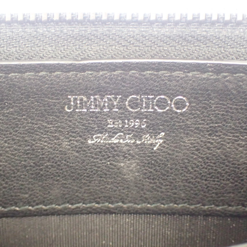 中古◆ジミーチュウ ラウンドジップウォレット フィリパ スタッズ JIMMY CHOO【AFI5】