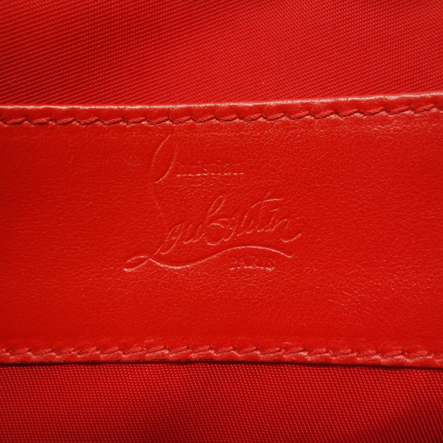 美品◆クリスチャンルブタン ルビクリック メッセンジャーバッグ ショルダー ベルクロ スタッズ 黒×赤 Christian Louboutin Loubiclic【AFE6】
