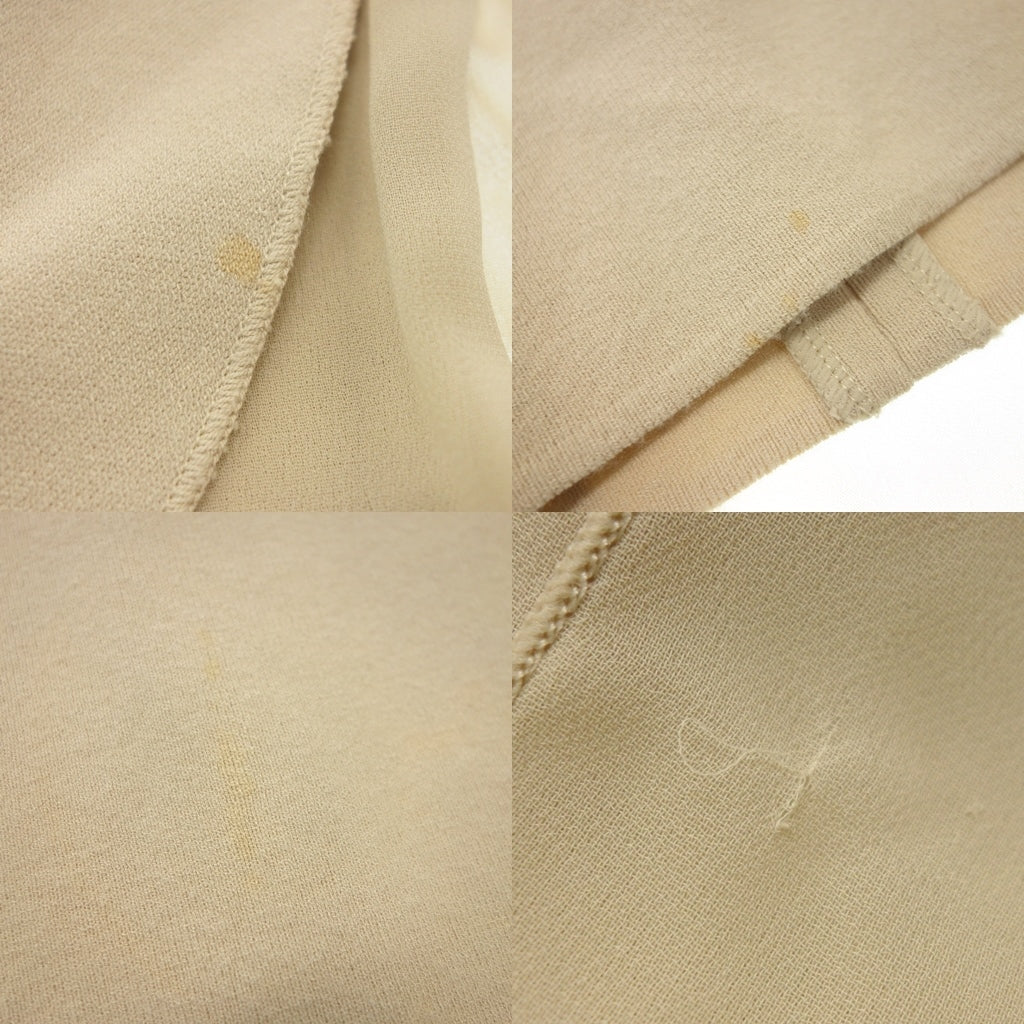 中古◆フォクシー ワンピース ミストペール ノースリーブ ニット シフォン 28390 レディース 38 ベージュ系 FOXEY【AFB35】