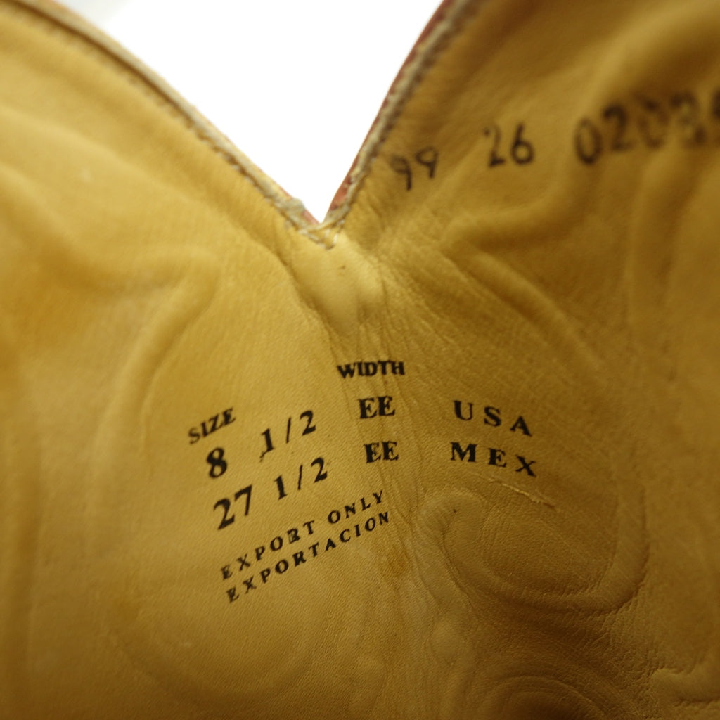 中古◆ロス アルトス エキゾティックレザー ウエスタン ブーツ USA8.5 ブラウン系 LOS ALTOS BOOTS【AFC9】