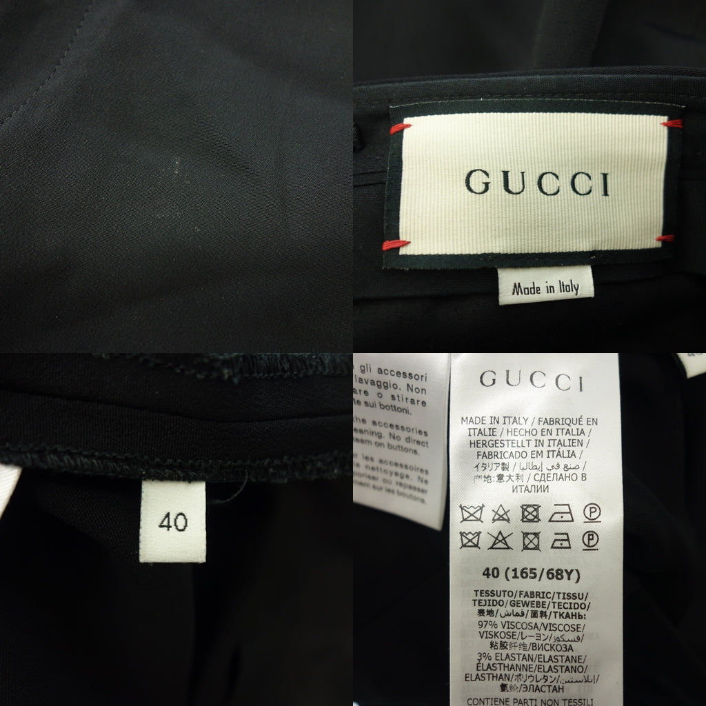 中古◆グッチ ショートパンツ GGボタン 619500 ブラック レディース サイズ40 GUCCI【AFB17】
