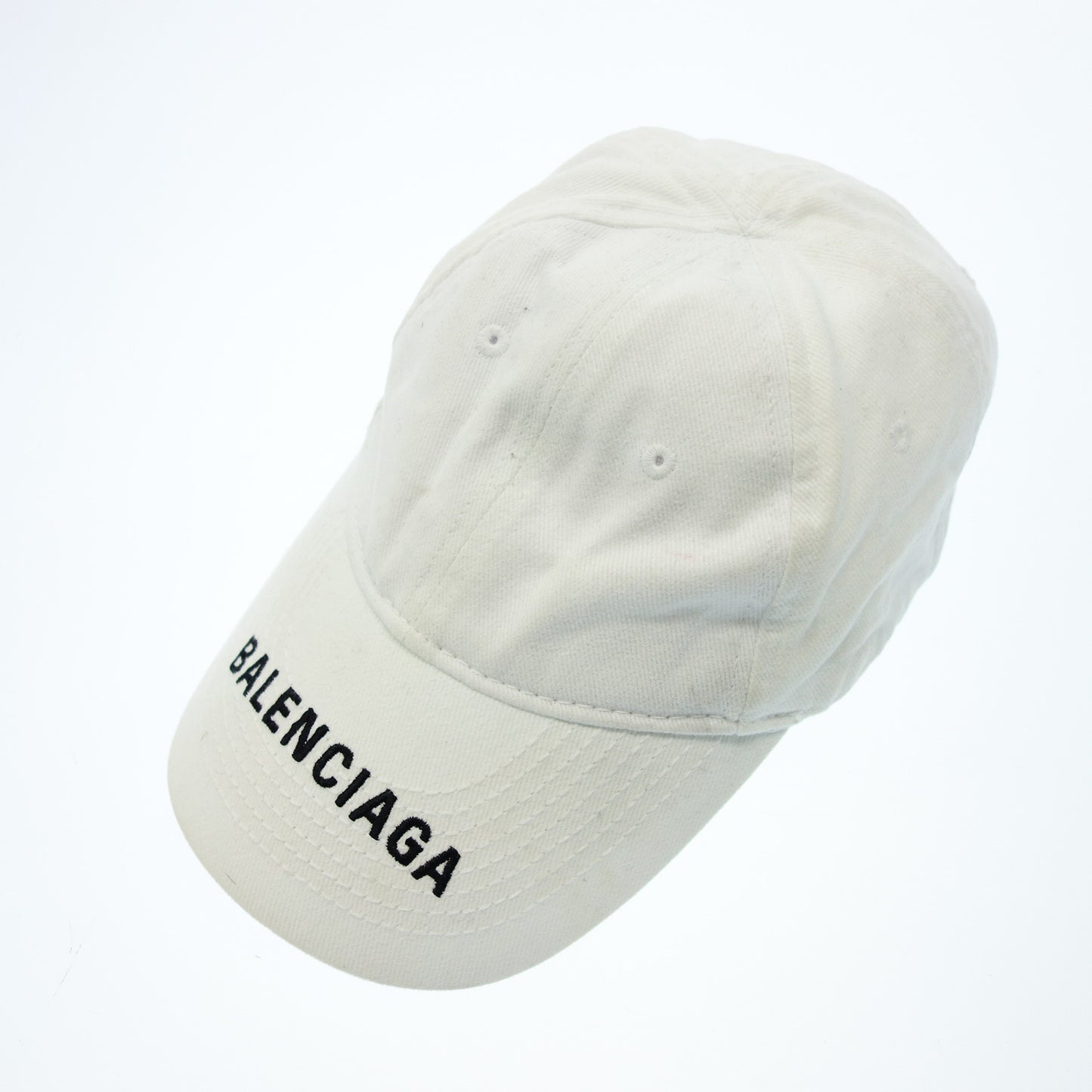 バレンシアガ ベースボールキャップ ロゴ ホワイト BALENCIAGA【AFI22】【中古】