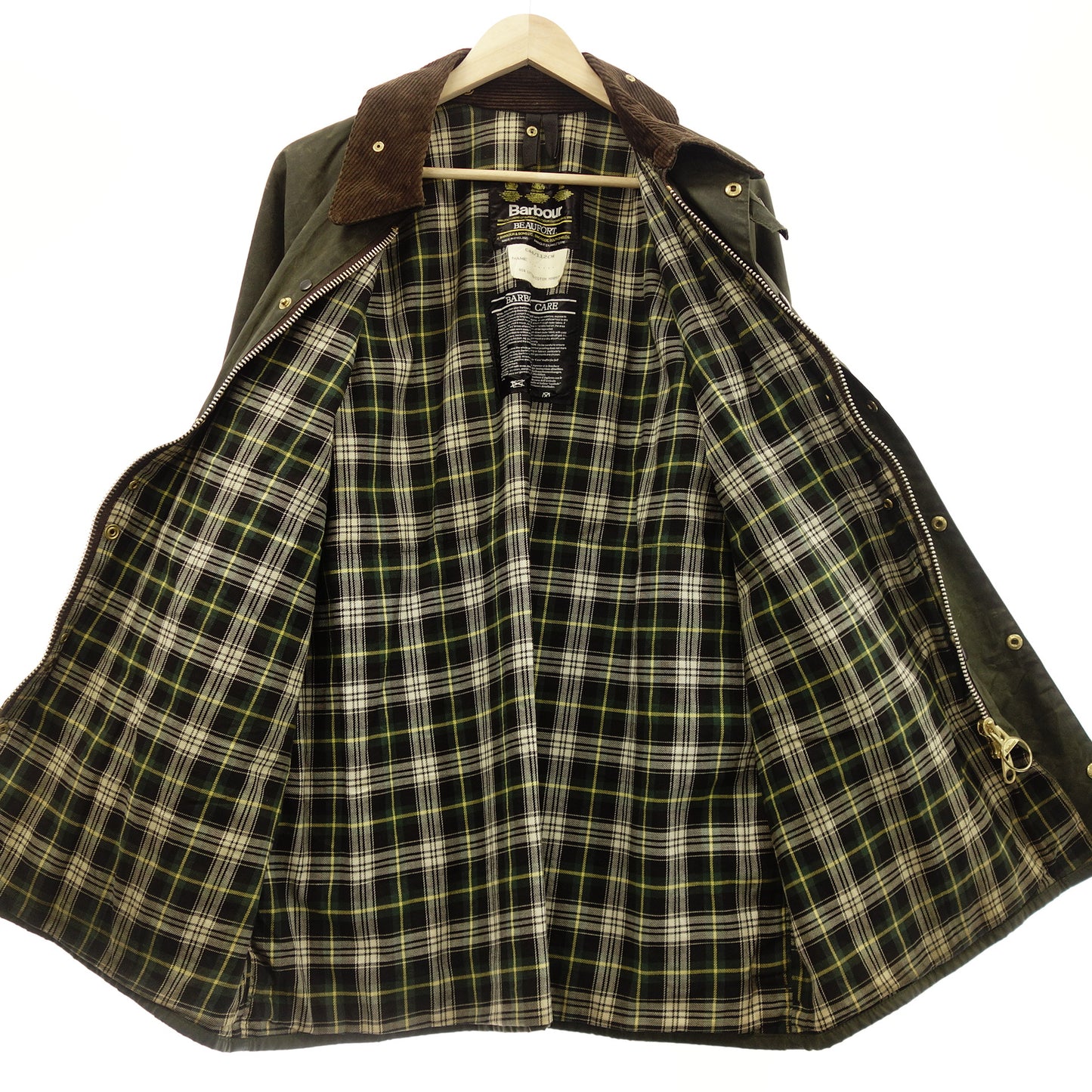 バブアー コート ビューフォート オイルド 3ワラント メンズ カーキ Barbour【AFA9】【中古】