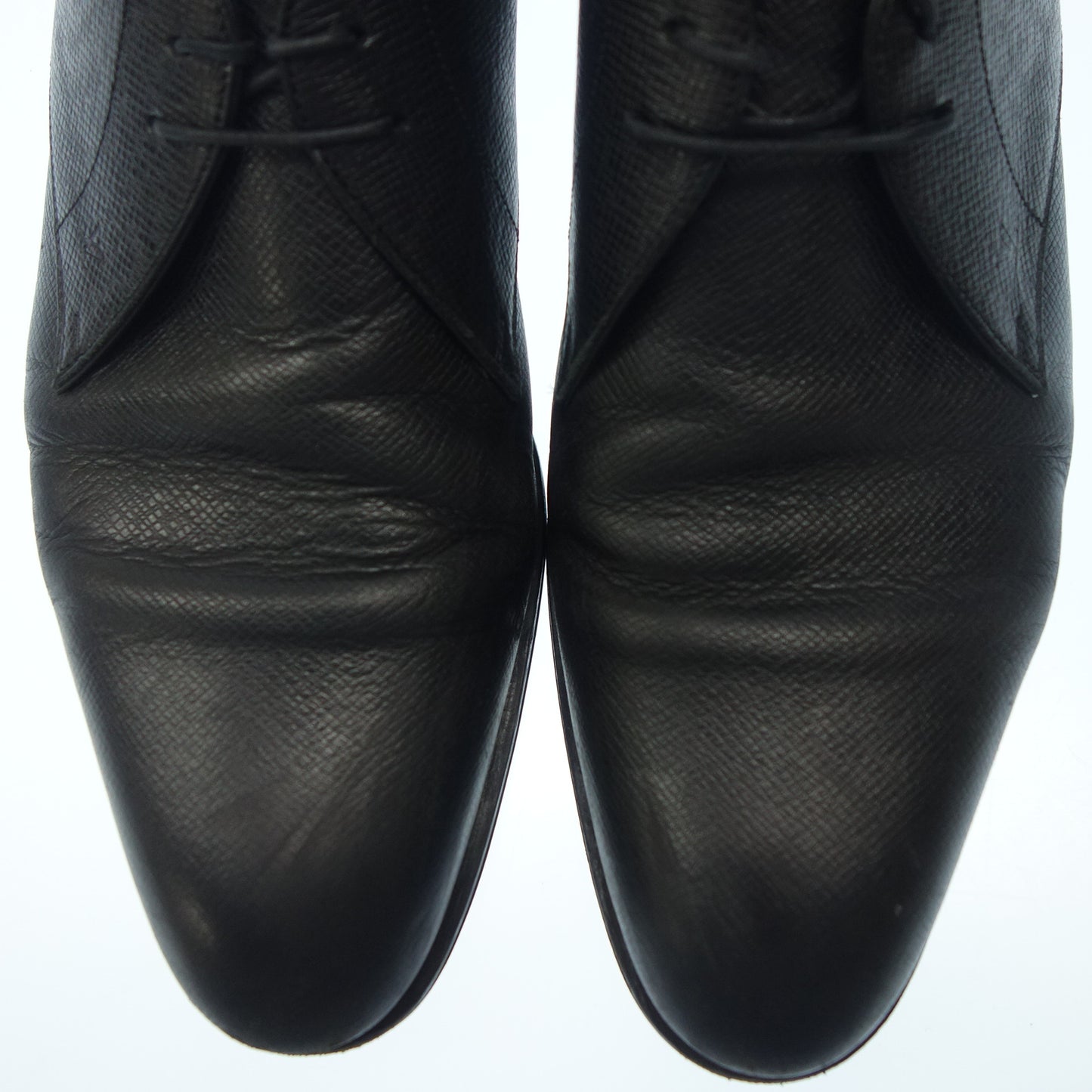 ルイヴィトン レザーシューズ プレーントゥ メンズ 8.5 黒 LOUIS VUITTON【AFC3】【中古】
