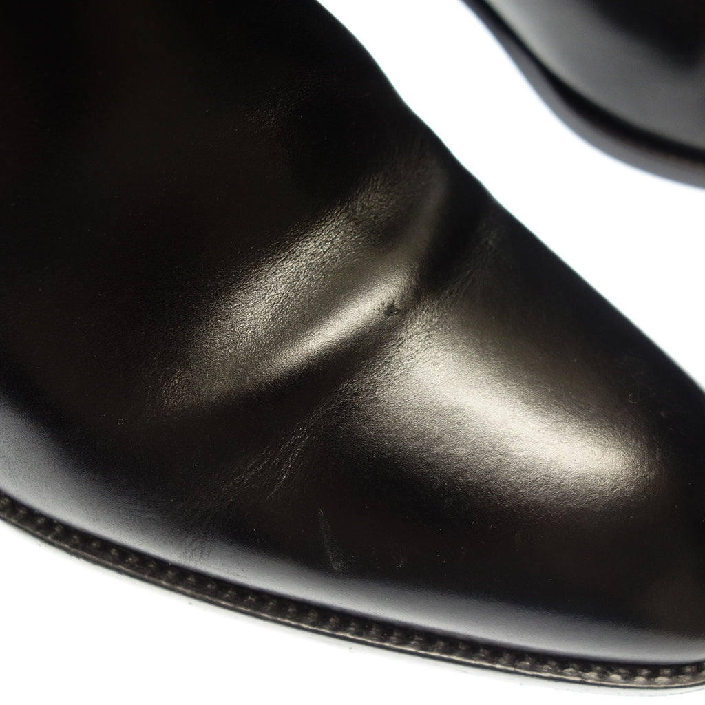 美品◆サンローラン ブーツ ワイアットハーネス 496880 メンズ 39 黒 SAINT LAURENT【AFD4】