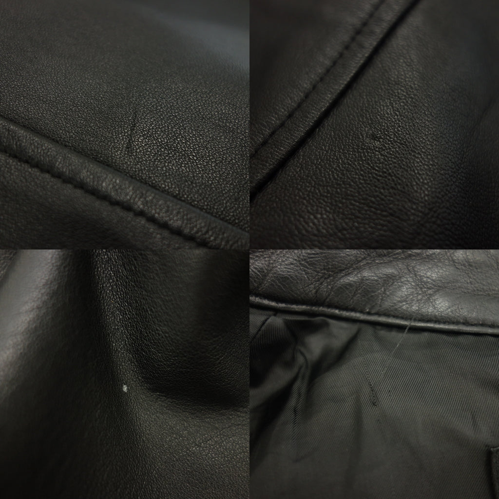 美品◆ショット レザーコーチジャケット シープスキン 3111064 ブラック サイズM メンズ Schott【AFG1】