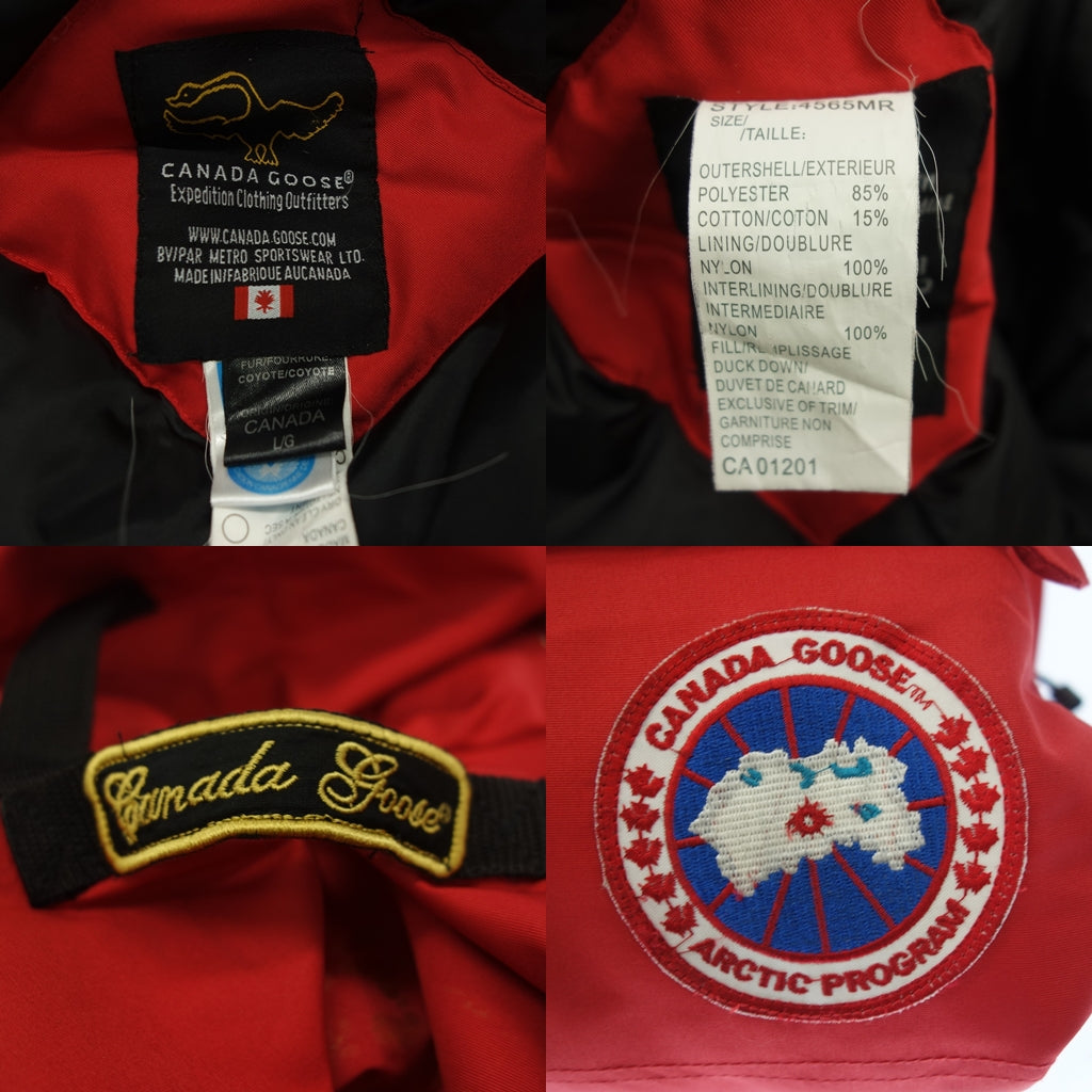 中古◆カナダグース ダウンジャケット エクスペディションパーカー 4546MR メンズ 赤 サイズL CANADA GOOSE【AFB16】