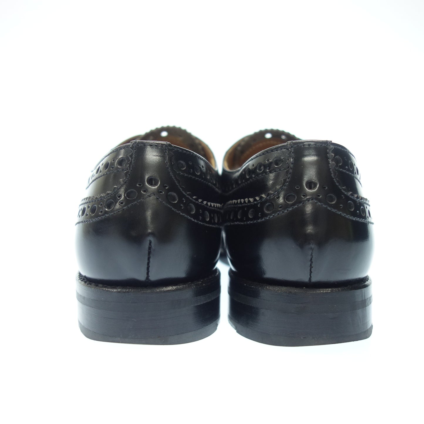 美品◆チャーチ ウイングチップ レザーシューズ バーウッド BURWOOD 黒 レディース 34 Church's【AFC51】