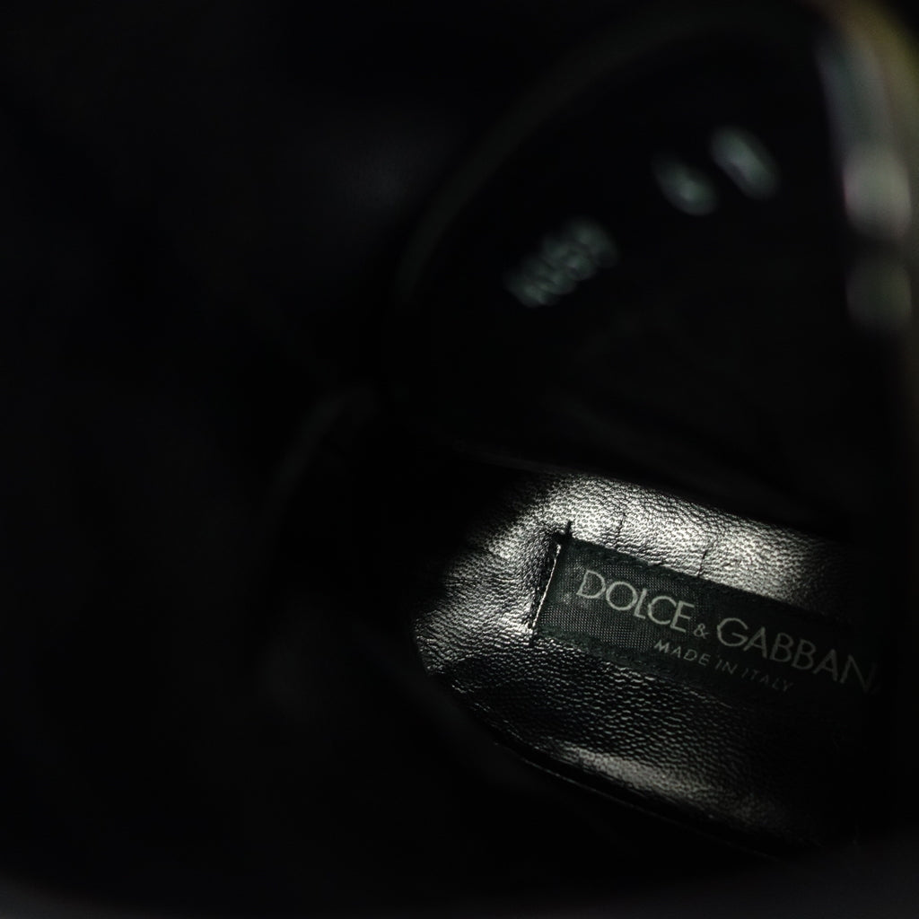 美品◆ ドルチェ&ガッバーナ DOLCE & GABBANA エンジニアブーツ ショートブーツ 6D 黒 【AFC24】