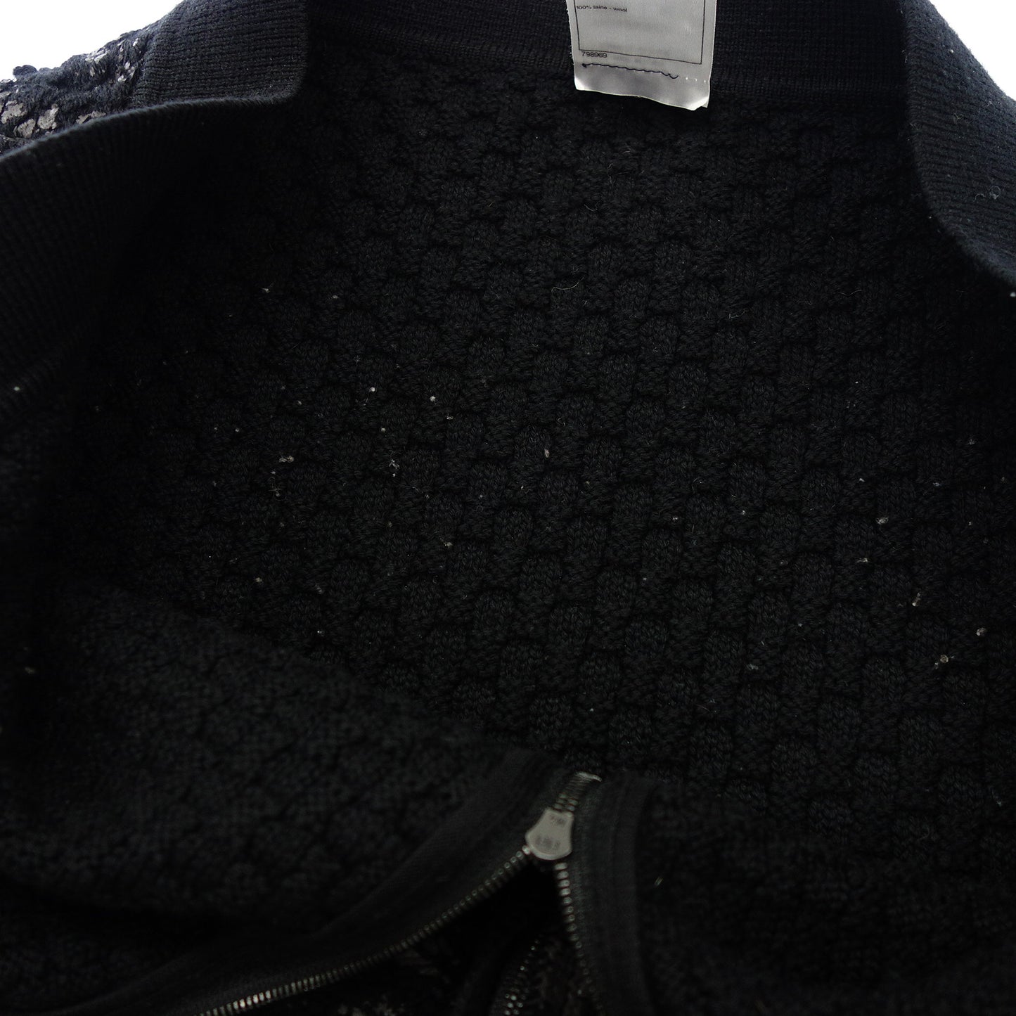 シャネル ニットスカート ジップアップ ココマーク P42 レディース ブラック 40 CHANEL【AFB2】【中古】