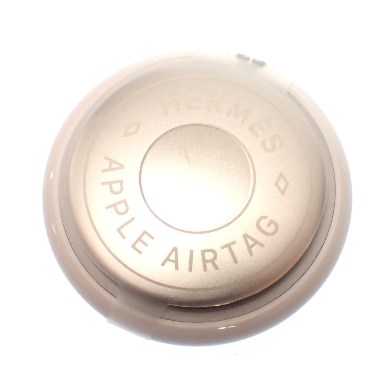 エルメス エアタグ AirTag キーリング ヴォー・スウィフト 白×青 箱付き Apple HERMES【AFI18】【中古】