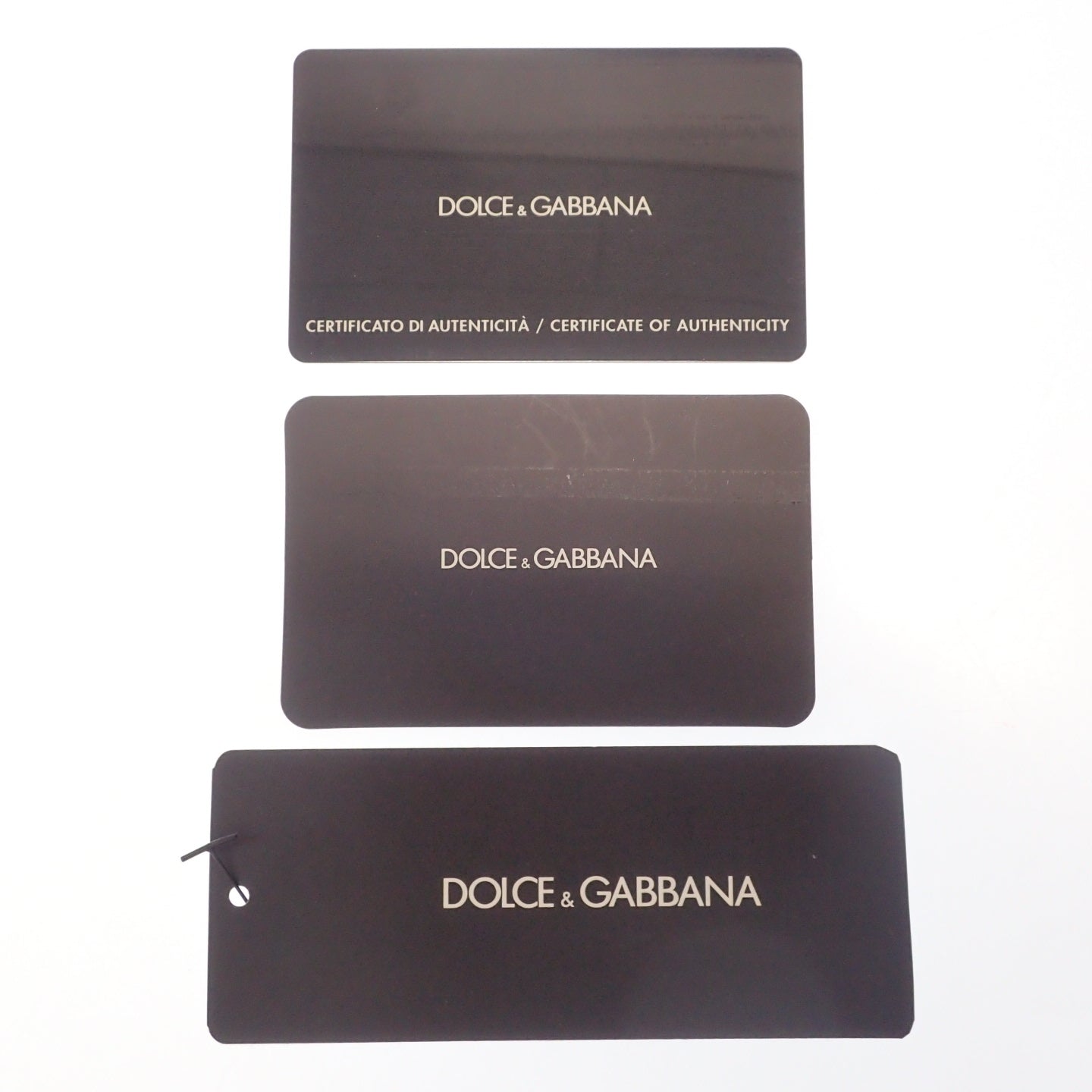 極美品◆ドルチェ&ガッバーナ 二つ折り財布 型押し レザー ブラック DOLCE&GABBANA【AFI16】