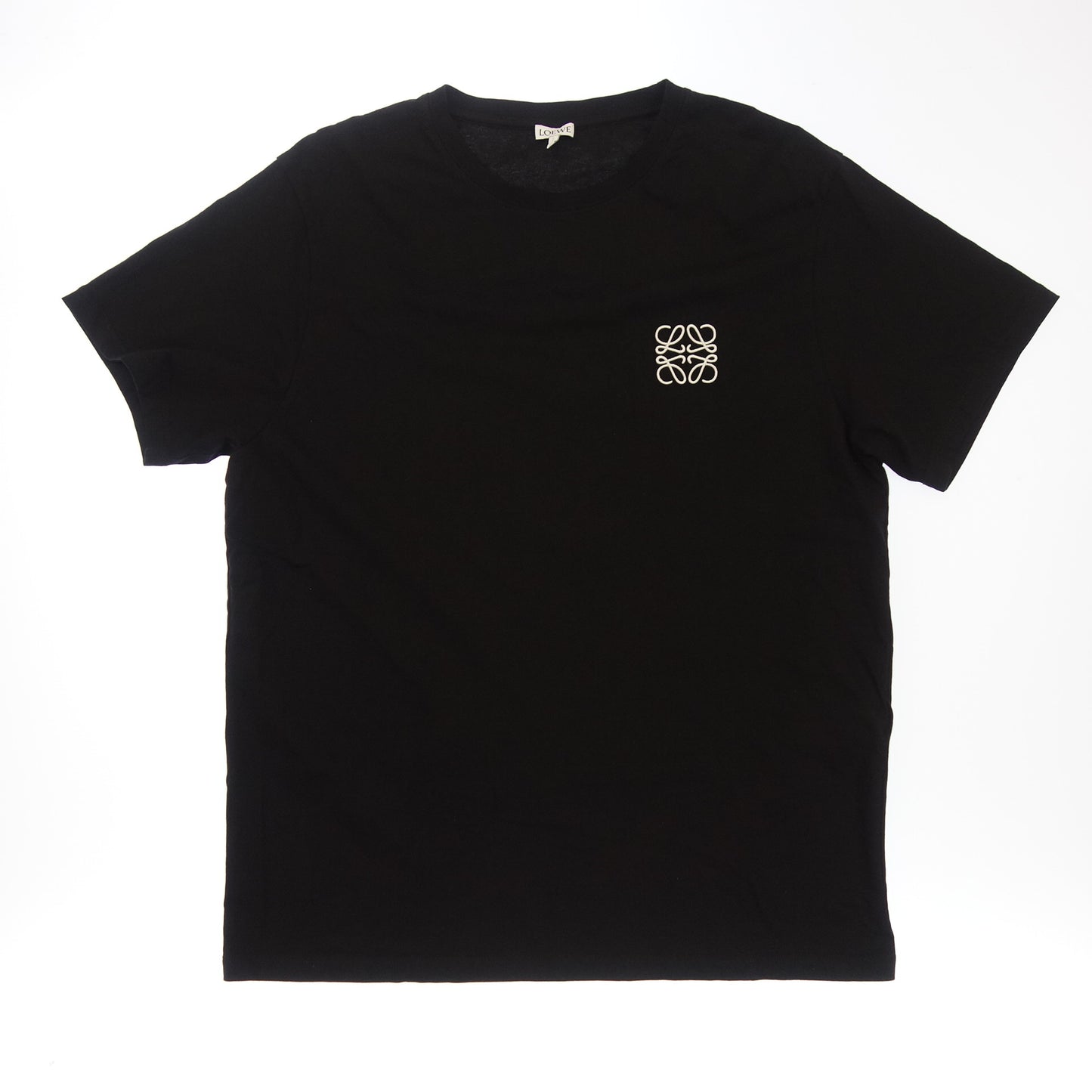 極美品◆ロエベ Tシャツ アナグラムロゴ刺繍 メンズ XL 黒 LOEWE【AFB34】【中古】