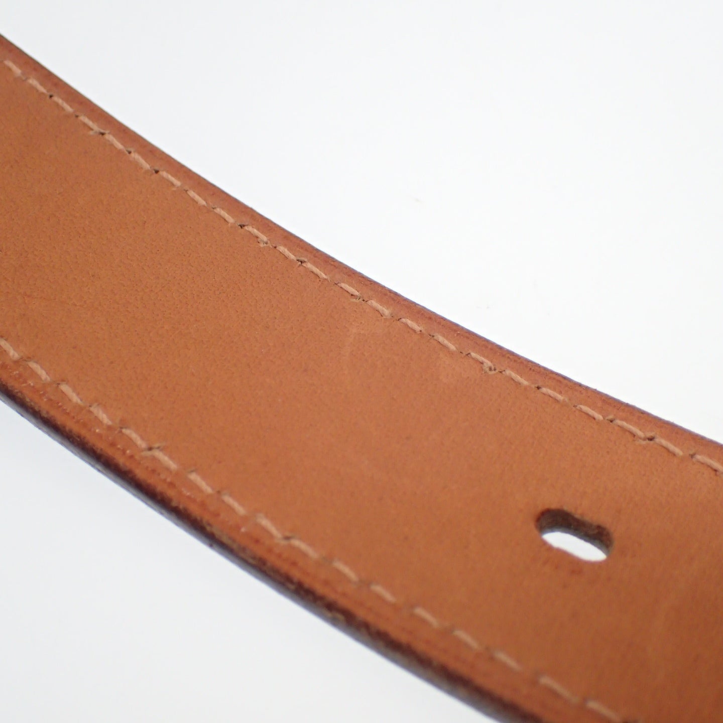 中古◆エルメス レザーベルト シルバー金具 エトリヴィエール □F刻 HERMES【AFI4】