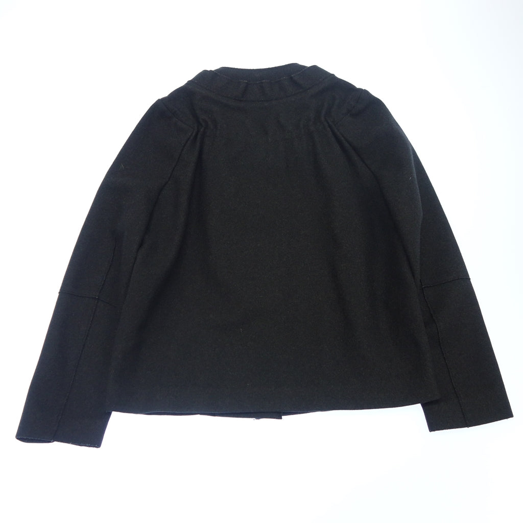 美品◆マルニ ノーカラージャケット カシミヤ混 レディース ダークグレー 36 MARNI【AFB8】