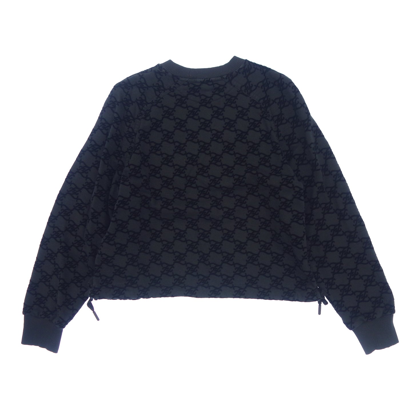美品◆フェンディ カリグラフィー クロップド トップス 12CPF-21-1194 レディース ブラック系 サイズXXS FENDI【AFB15】