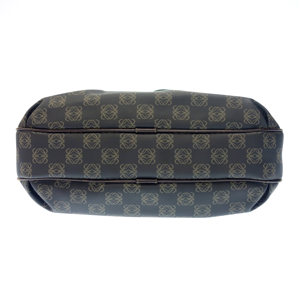 中古◆ロエベ アナグラム PVC トートバッグ 茶系 LOEWE【AFE8】