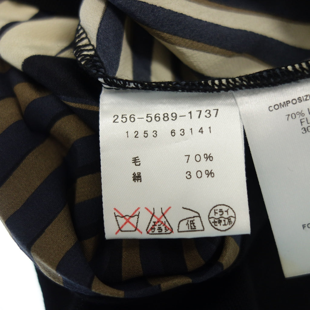 美品◆グッチ ニットセーター ハイネック シルク混 総柄 レディース ブラウン系 L GUCCI【AFB28】