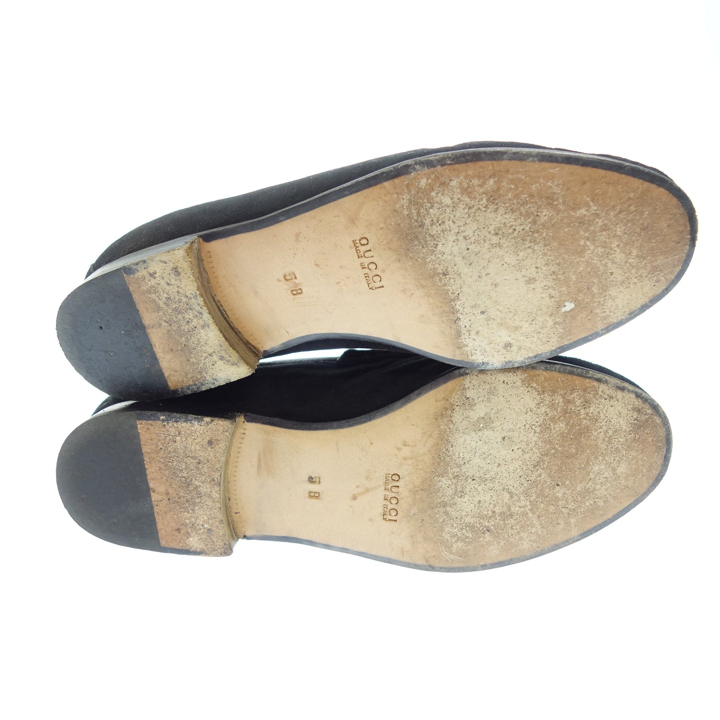 中古◆グッチ レザーローファー ホースビット ヴィンテージ レディース 5 黒 GUCCI【AFD2】
