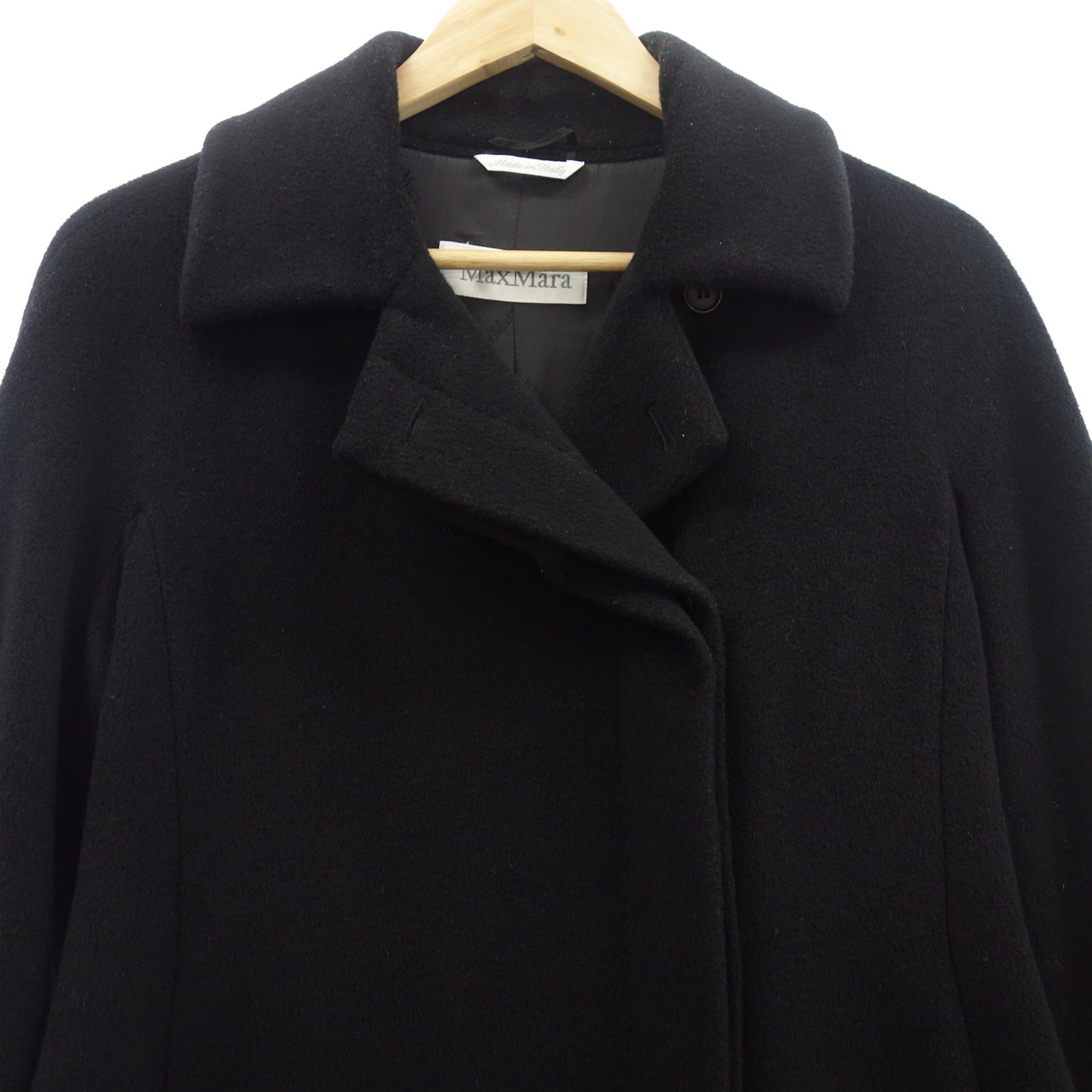 中古◆マックスマーラ ロングコート レディース ブラック 6 MaxMara【AFA23】