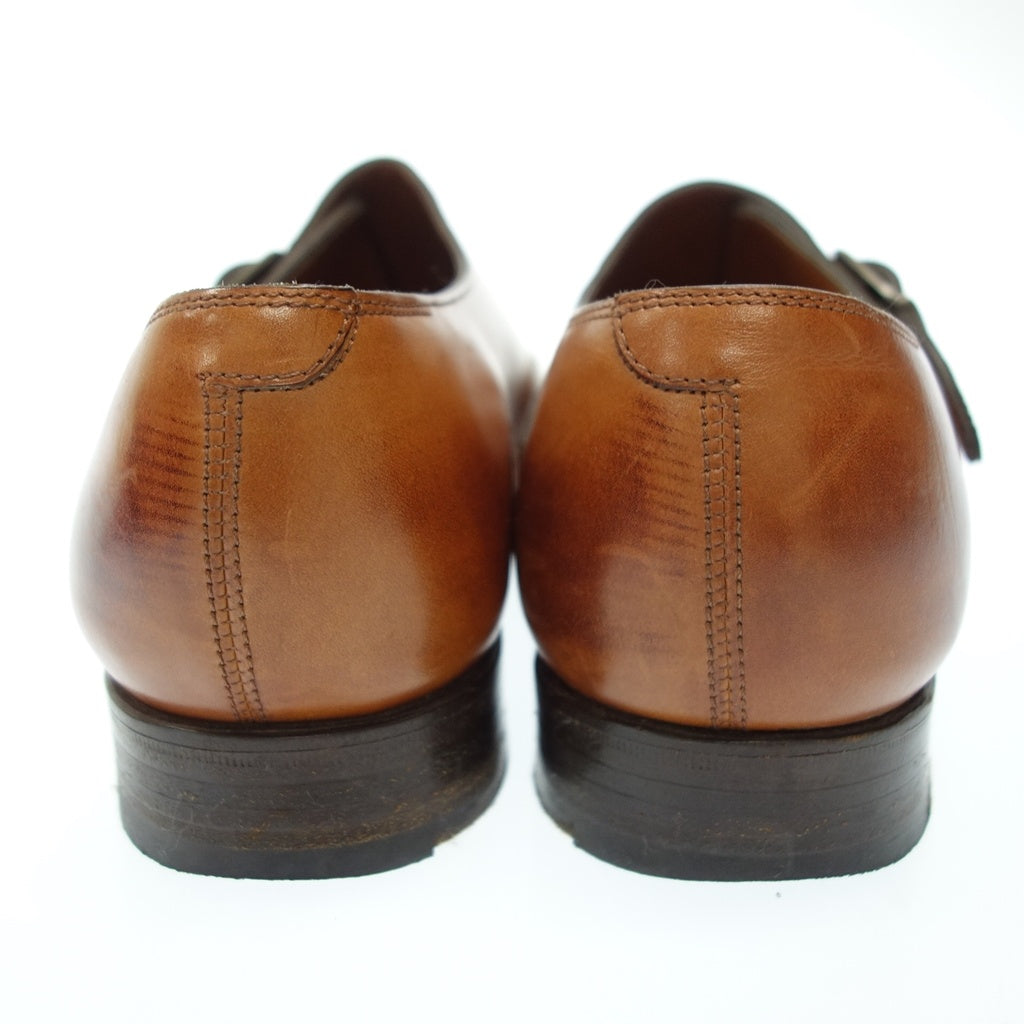 中古◆ラルフローレン パープルレーベル レザーシューズ S7065 シングルストラップ メンズ ブラウン系 サイズ7.5E RALPH LAUREN PURPLE LABEL【AFD9】