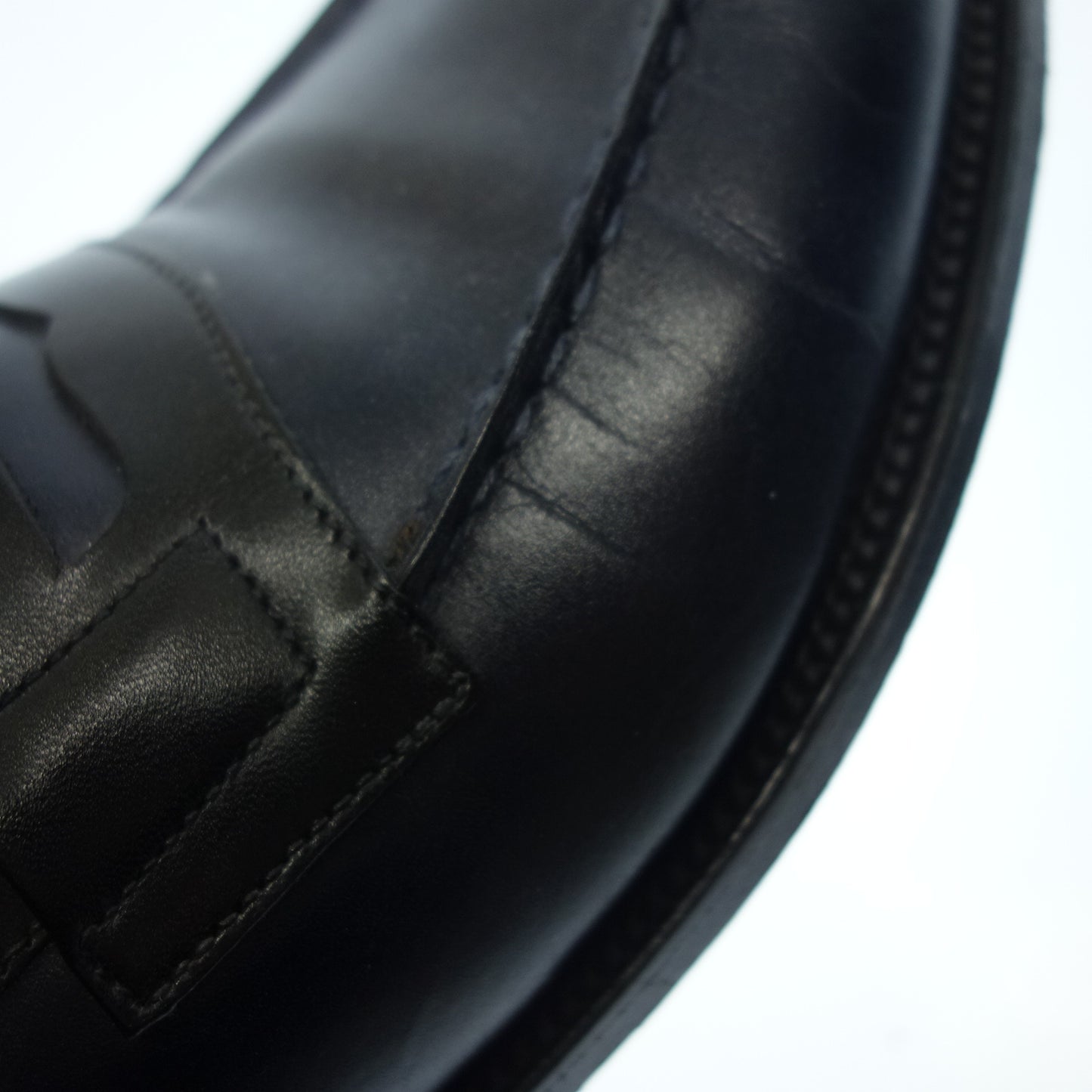 美品◆ジェイエムウエストン コインローファー コンビ 180 メンズ 5D 紺 J.M.WESTON 【AFC55】