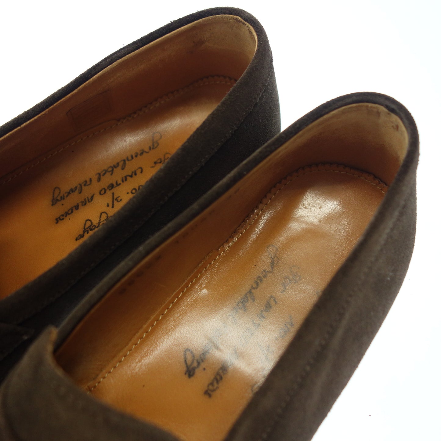 中古◆ジャランスリワヤ レザーシューズ ローファー 98622 スエード メンズ 38 茶系 Jalan Sriwijaya【AFD4】
