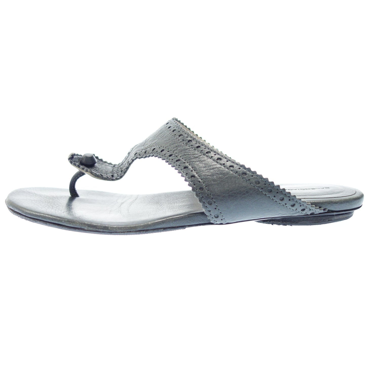 Balenciaga 女式镶钉皮革凉鞋 38 黑色 BALENCIAGA