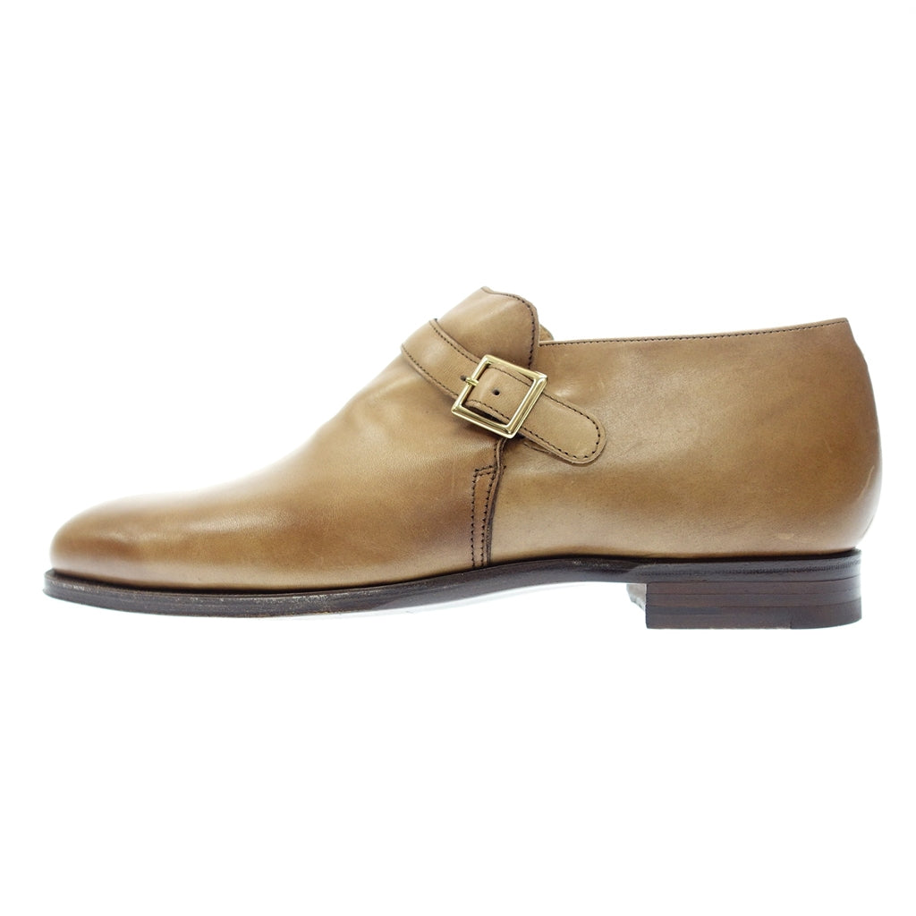 美品◆クロケット&ジョーンズ レザーシューズ シングルモンク PULLMAN ハンドグレード 5895 ベージュ メンズ サイズ7D CROCKETT&JONES【LA】