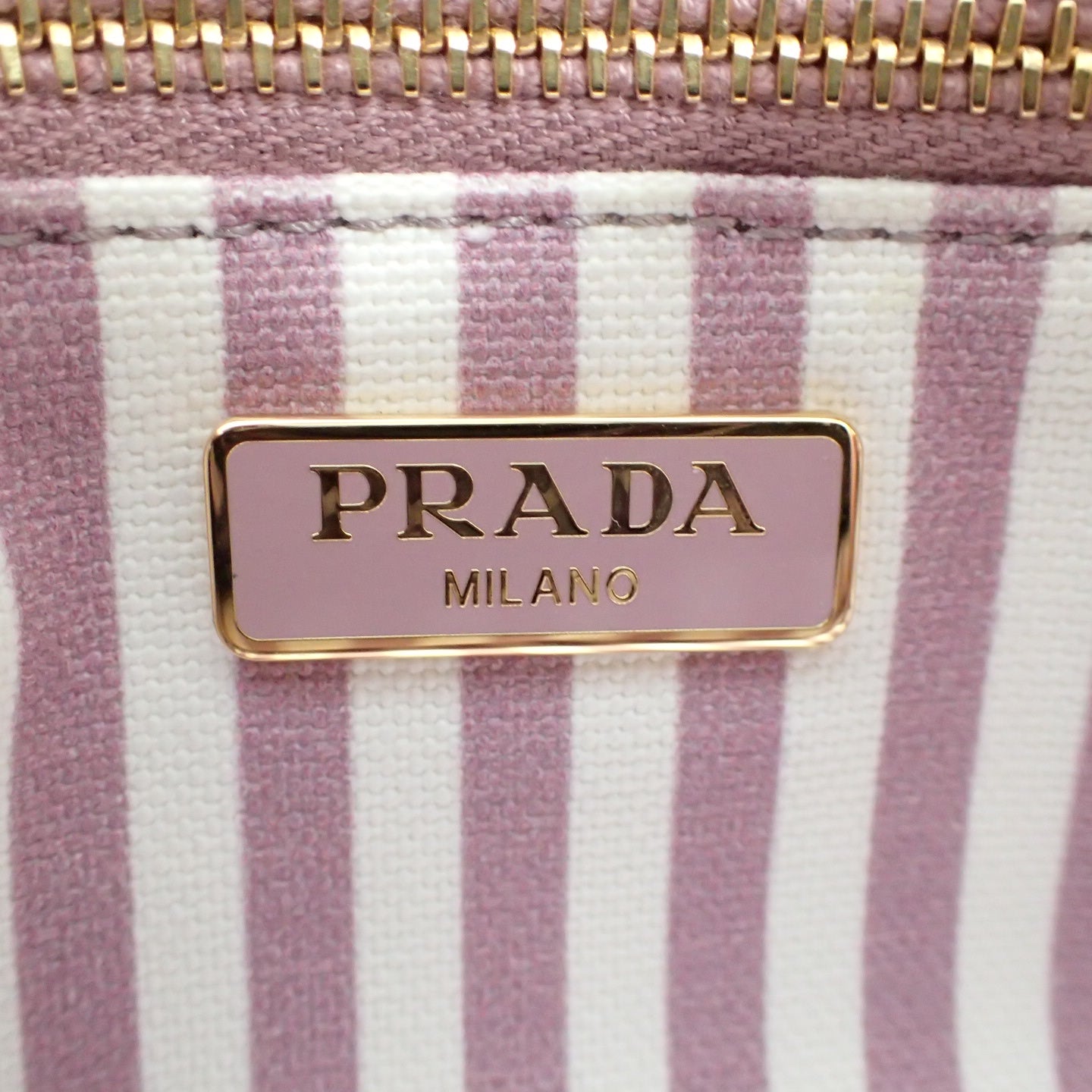 極美品◆プラダ カナパ ポーチ キャンバス 1NA693 PRADA CANAPA【AFE4】