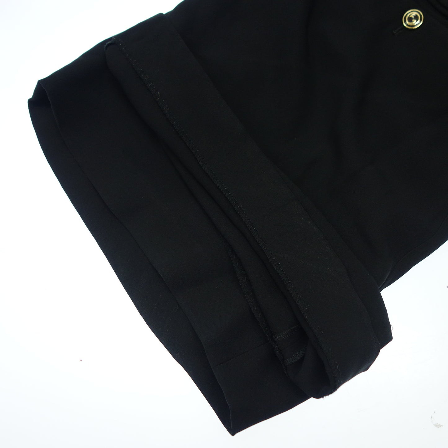 中古◆グッチ ショートパンツ GGボタン 619500 ブラック レディース サイズ40 GUCCI【AFB17】