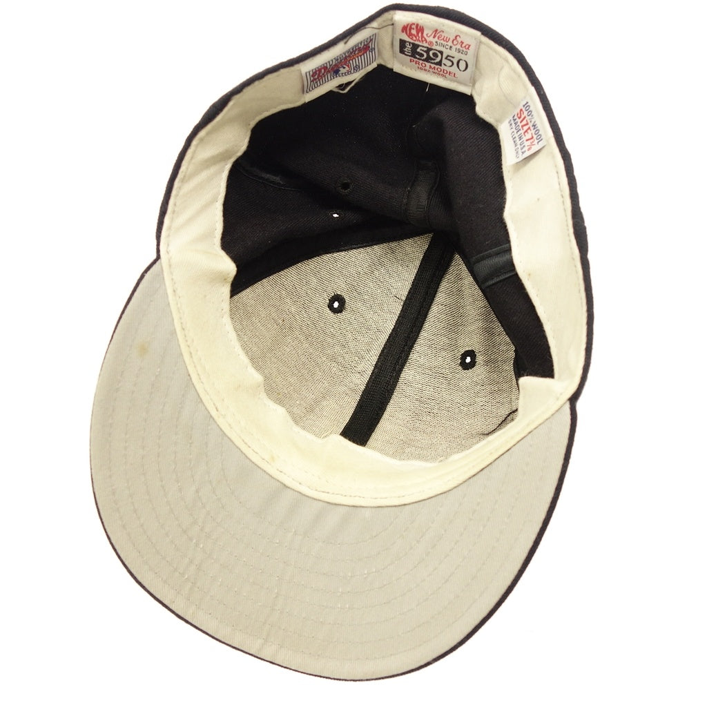 中古◆ニューエラ 5950 キャップ ニューヨーク ヤンキース オーセンティック ダイアモンド コレクション 7-3/8サイズ ブラック NEW ERA【AFI23】