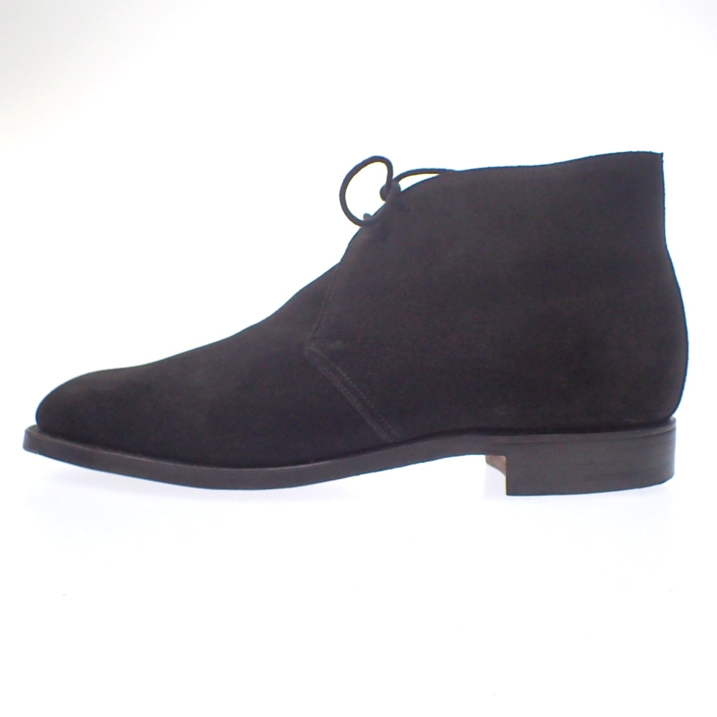 新品同様◆クロケット&ジョーンズ チャッカブーツ CHERTSEY スエード CROCKETT&JONES メンズ 8.5 黒 箱付【AFD5】