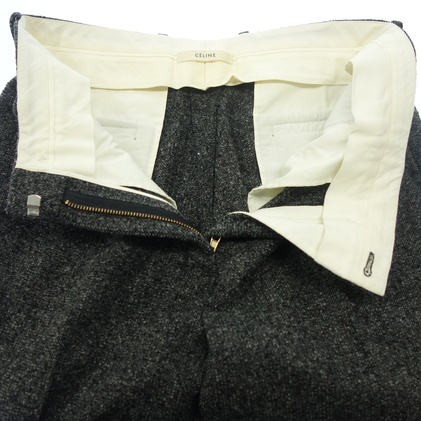 中古◆セリーヌ ウールスラックス フィービー期 サイズ36 レディース グレー CELINE【AFB2】