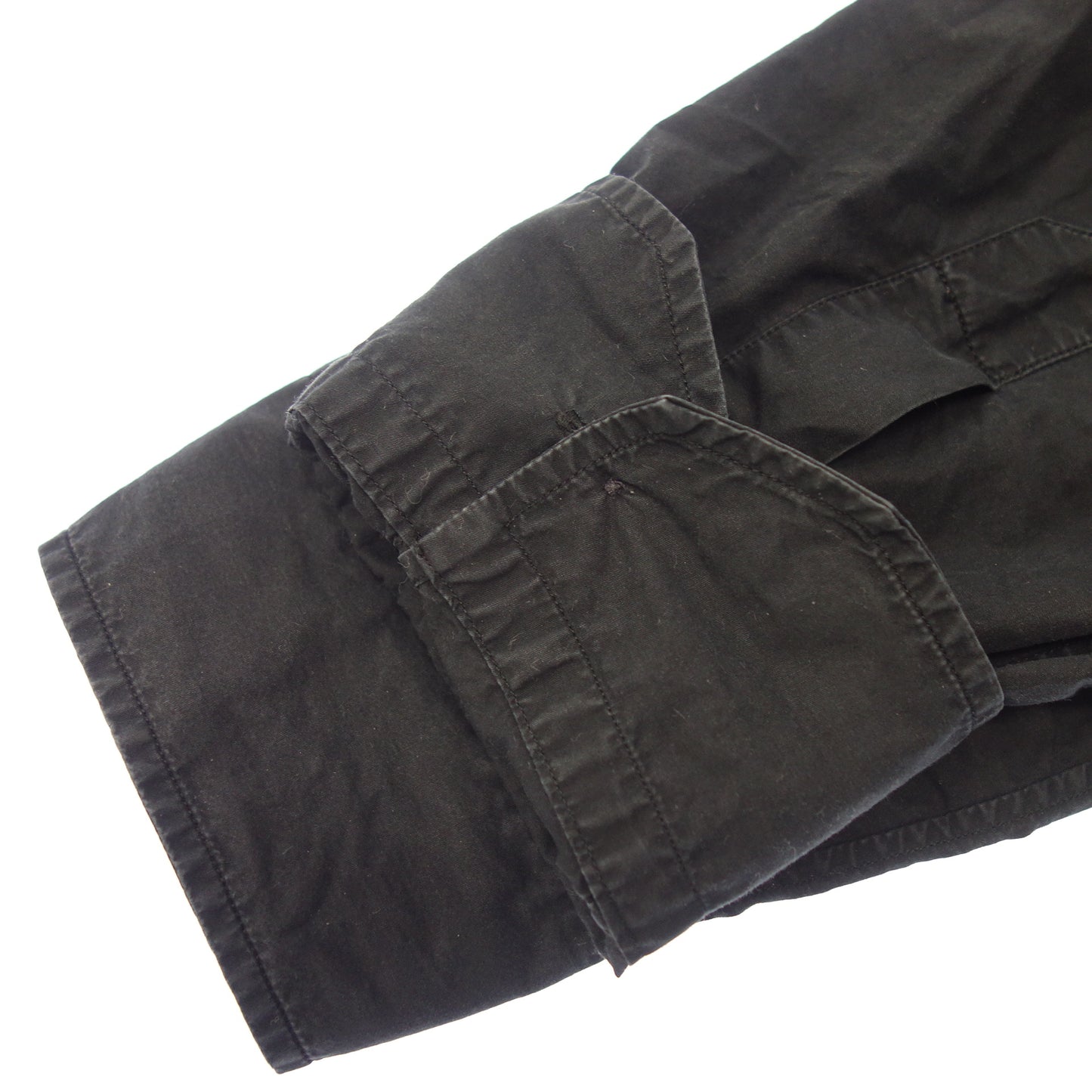 中古◆フェンディ 長袖シャツ クレリックカラー 黒系 サイズ39 メンズ FENDI【AFB4】