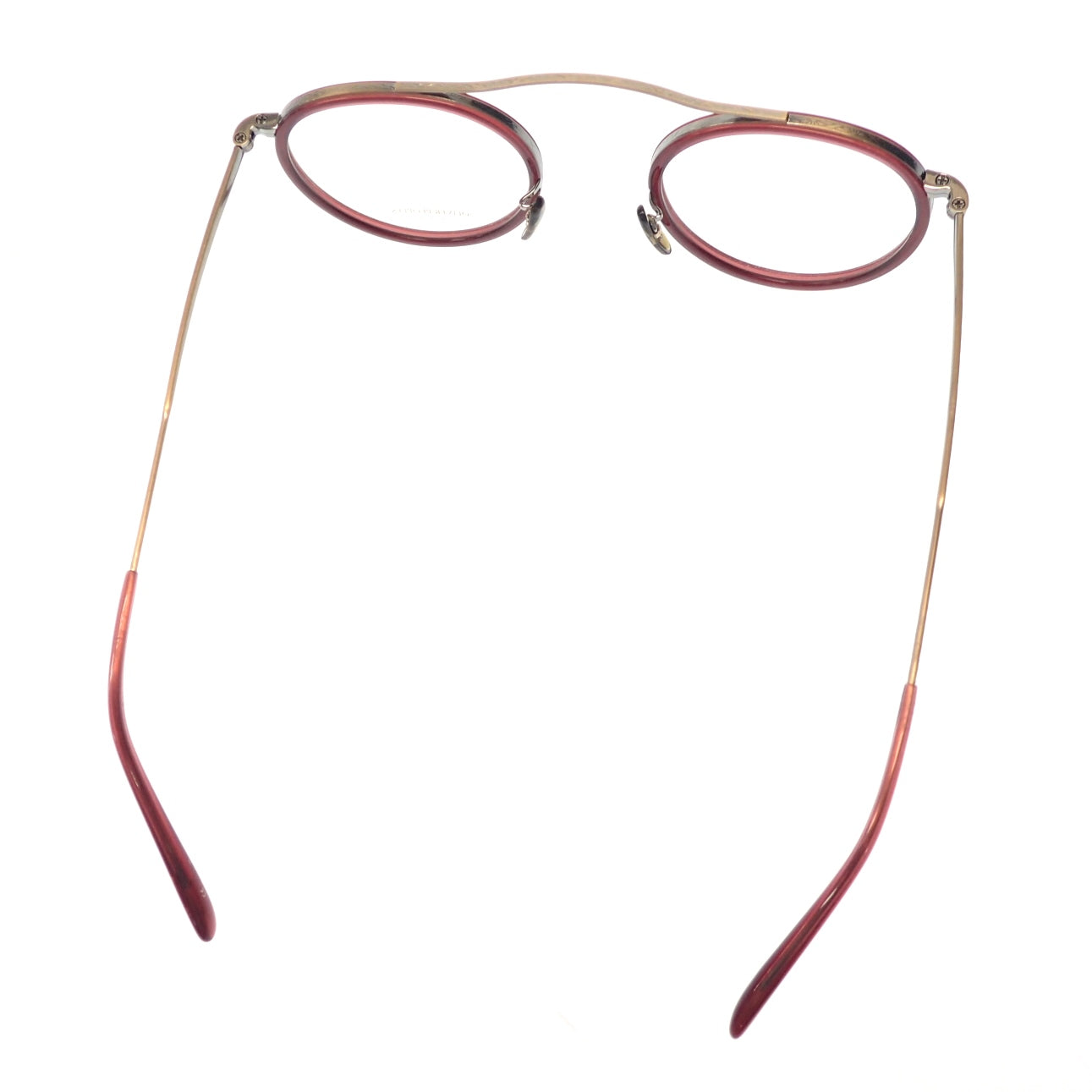 極美品◆オリバーピープルズ メガネ 伊達眼鏡 MP-3-XL レッド系 ケース付 OLIVER PEOPLES【AFI8】