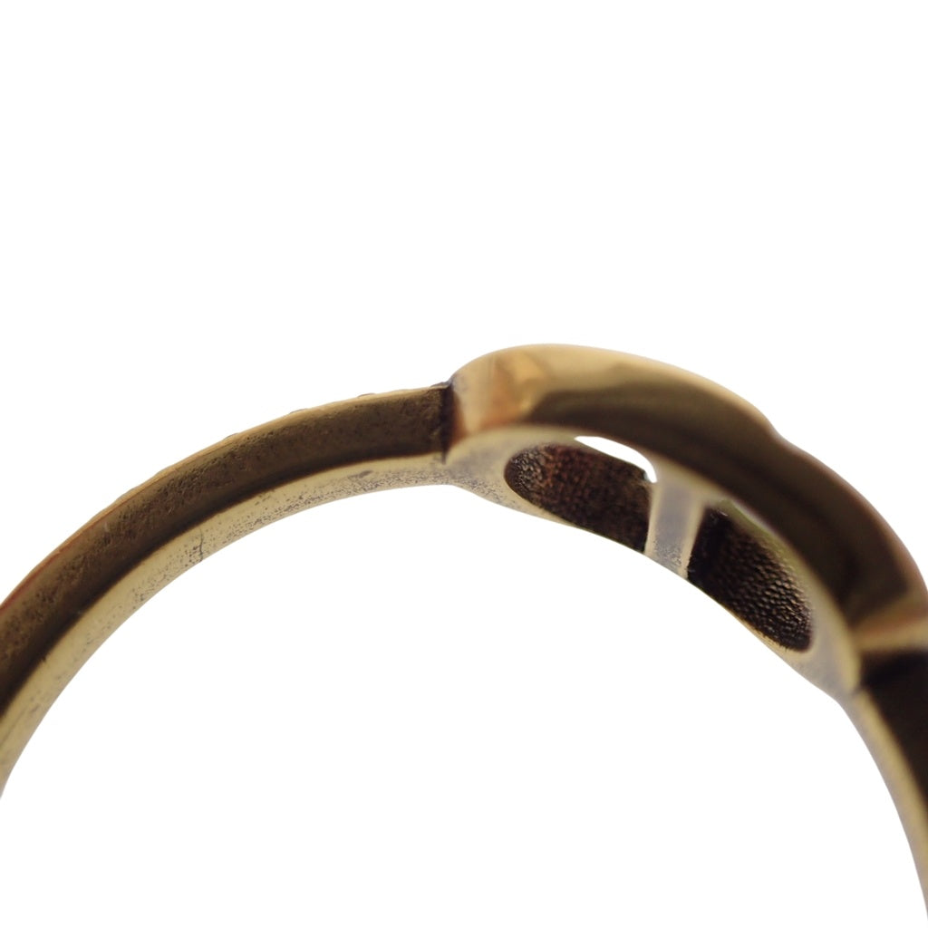 美品◆ディオール リング CDアイコン ラインストーン ゴールド サイズL 約13号 DIOR【AFI12】