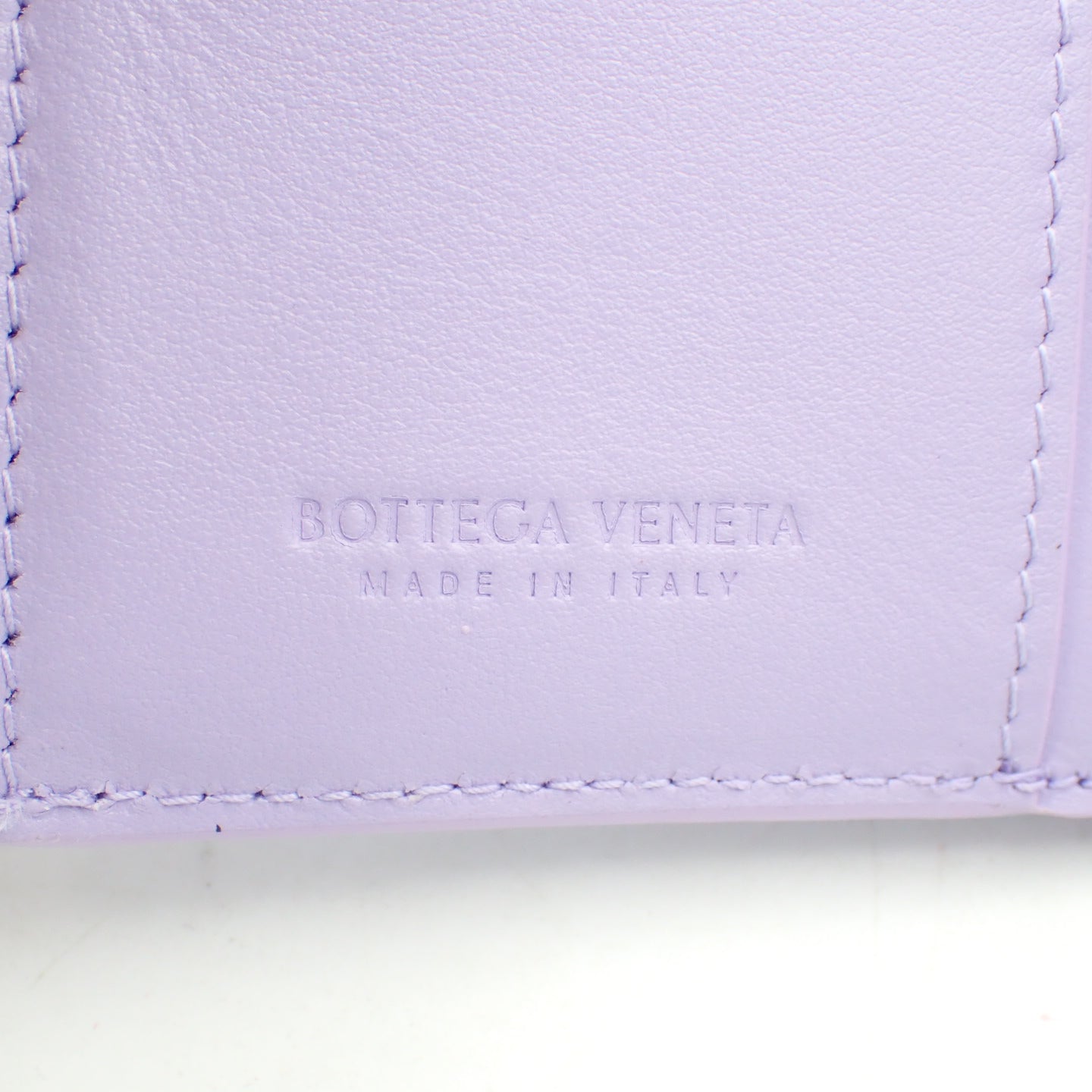中古◆ボッテガヴェネタ 折り畳み財布 マキシイントレチャート レザー コンパクトウォレット BOTTEGA VENETA【AFI18】