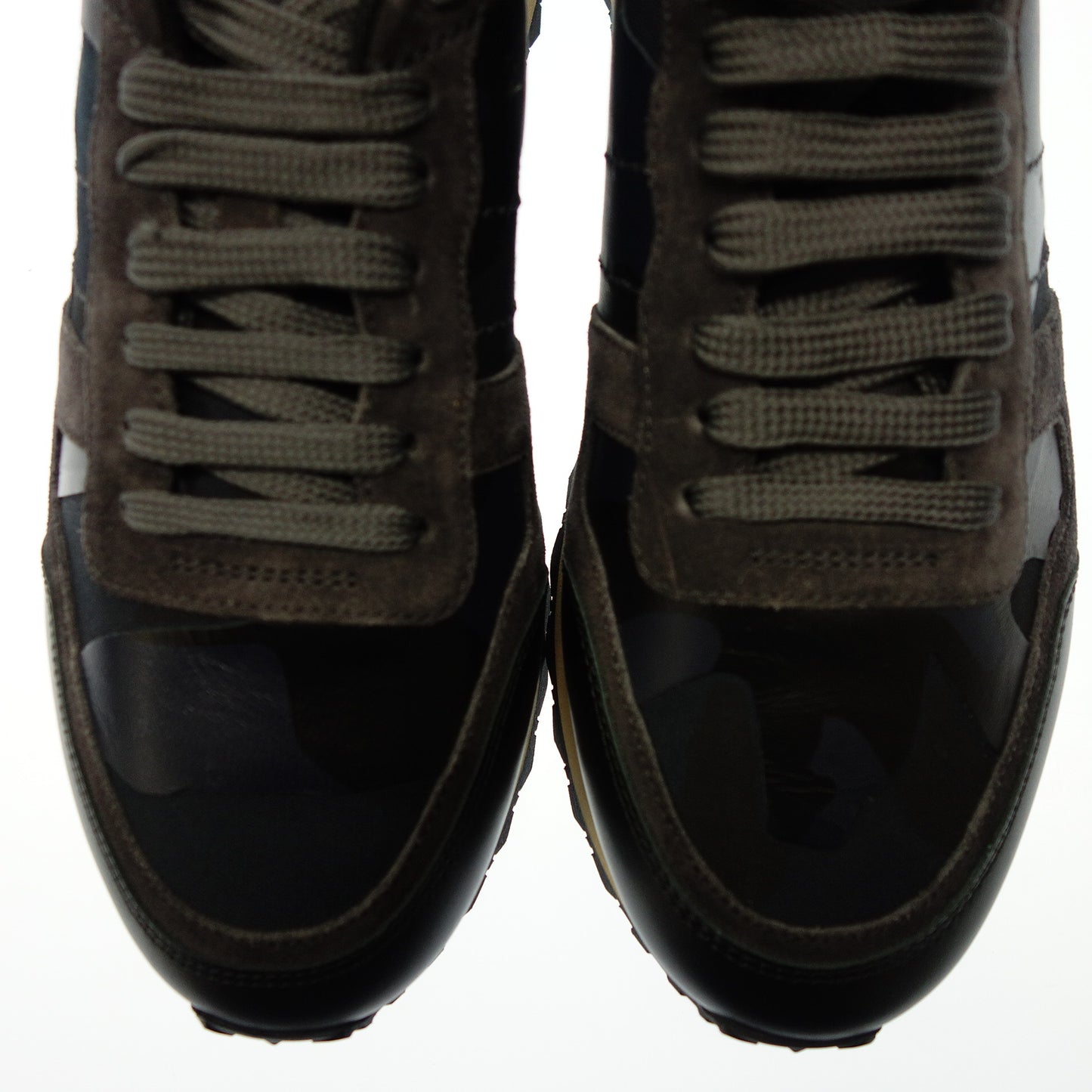 ヴァレンティノ レースアップスニーカー レザー切替 メンズ 40 ネイビー系 VALENTINO【AFC42】【中古】