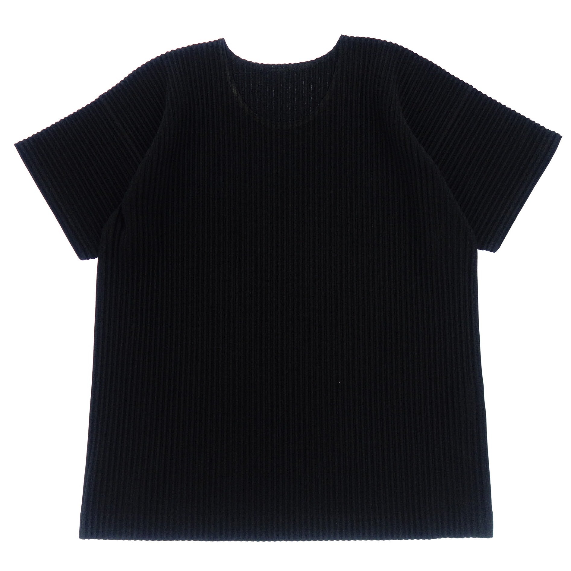 極美品 オムプリッセ イッセイミヤケ プリーツ 半袖 Tシャツ ブラック