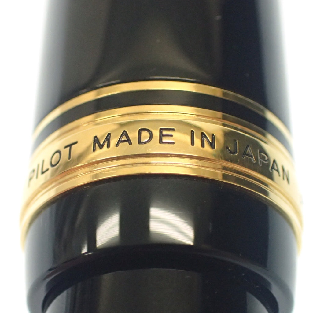 極美品◆パイロット 万年筆 カスタムウルシ 漆 PILOT CUSTOM URUSHI ペン先18K-750 30 M 黒×ゴールド【AFI2】