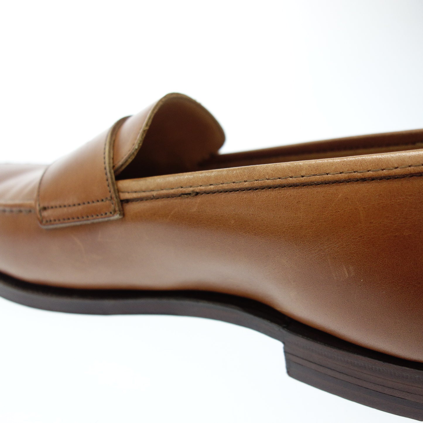 極美品◆クロケット&ジョーンズ コインローファー レザー BOSTON メンズ 7E 茶 CROCKETT&JONES【AFC3】
