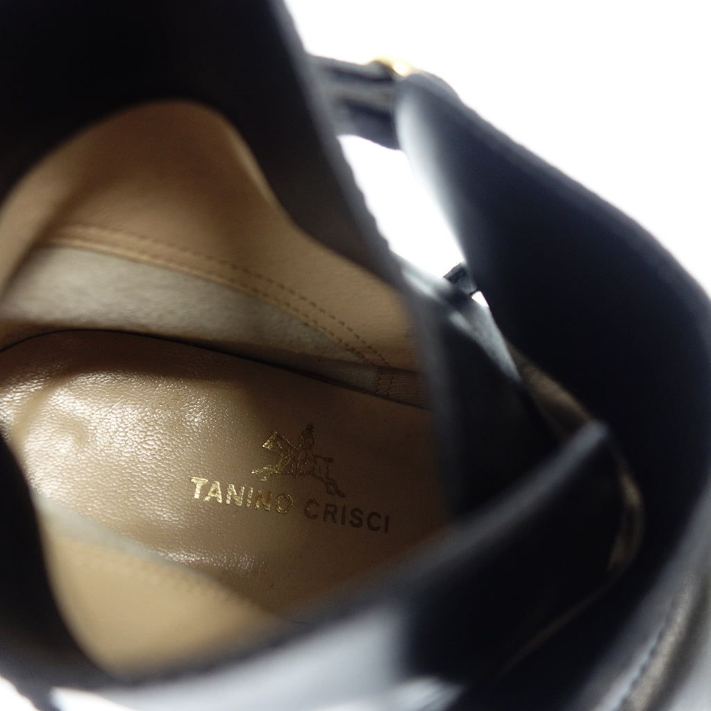 美品◆タニノクリスチー ジョッパーブーツ レザー 18879 レディース 37.5 黒 TANINO CRISCI【AFC19】