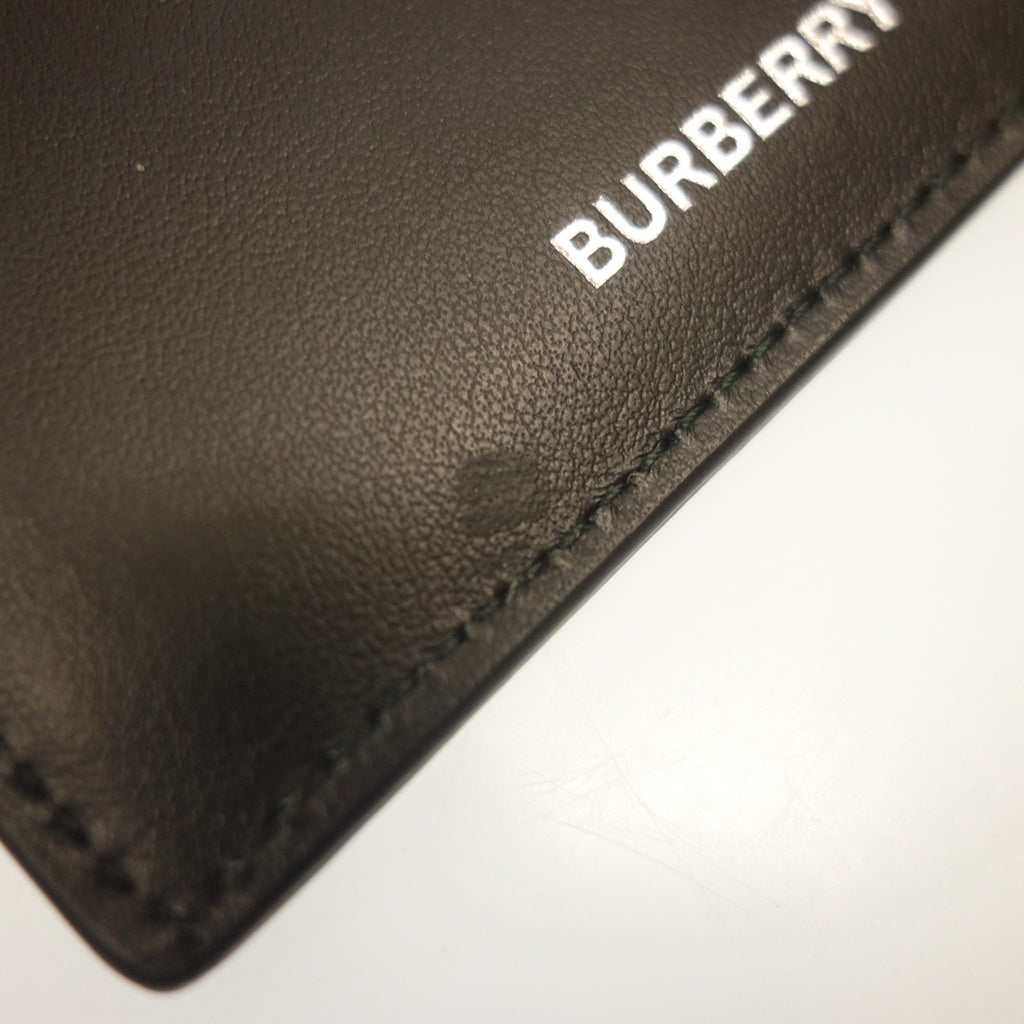 美品◆バーバリー ノバチェック柄 二つ折り コンパクトウォレット サフィアーノ ベージュ系 BURBERRY【AFI8】