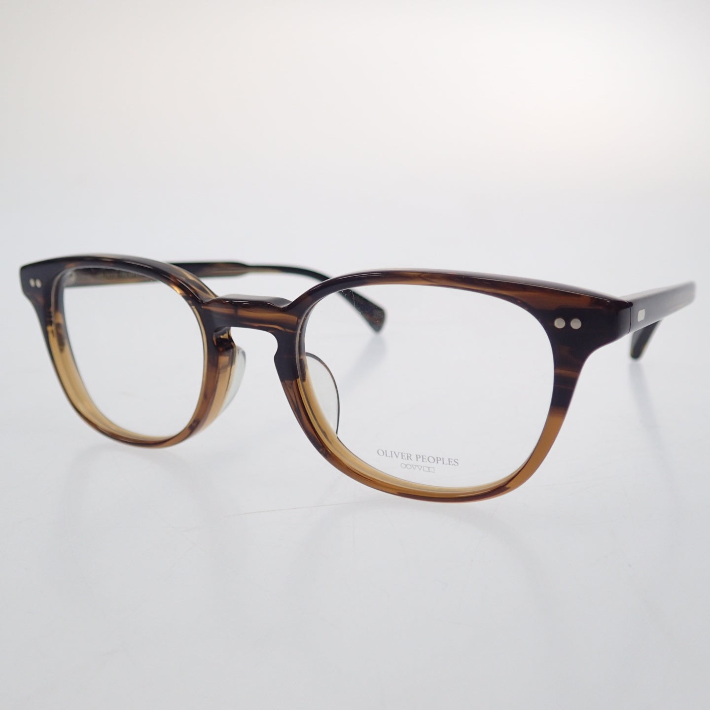 Unused ◆ Oliver Peoples Glasses Date Glasses Sarver-LA 8108 Brown with Case  OLIVER PEOPLES [AFI8]