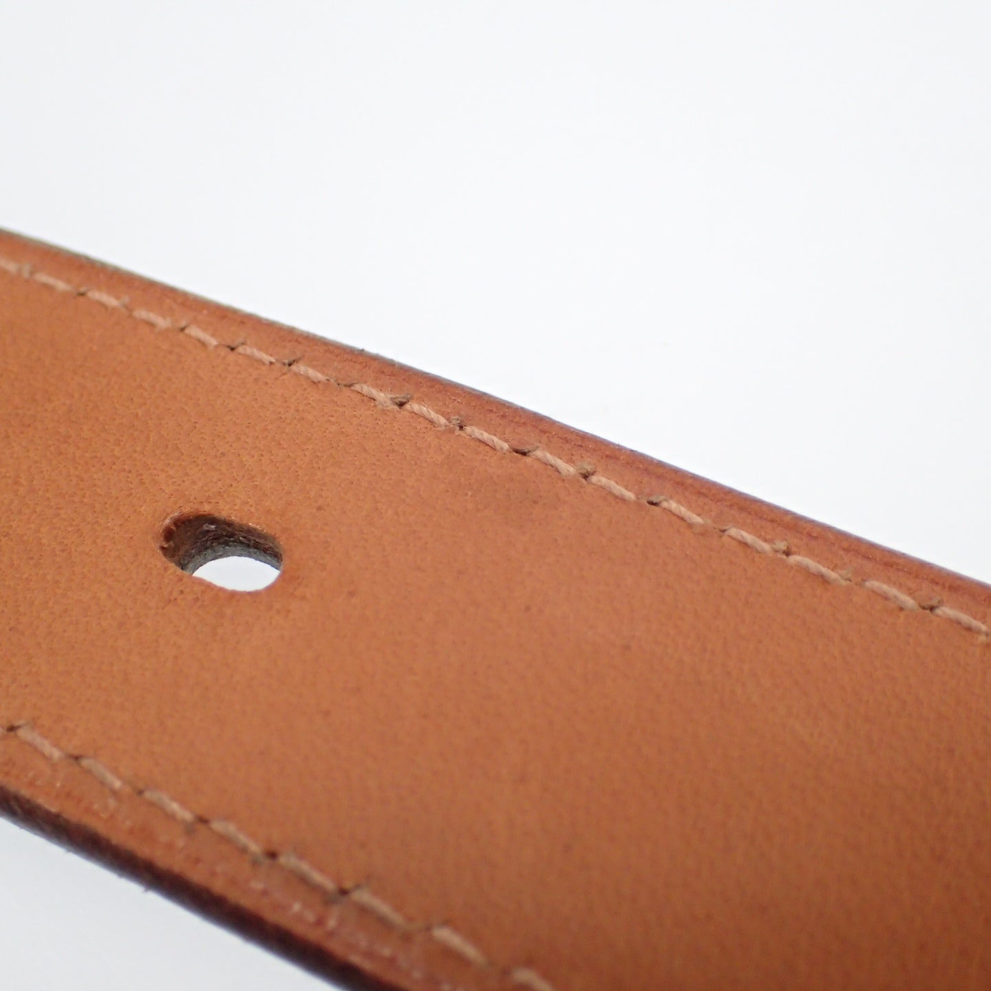 中古◆エルメス レザーベルト シルバー金具 エトリヴィエール □F刻 HERMES【AFI4】