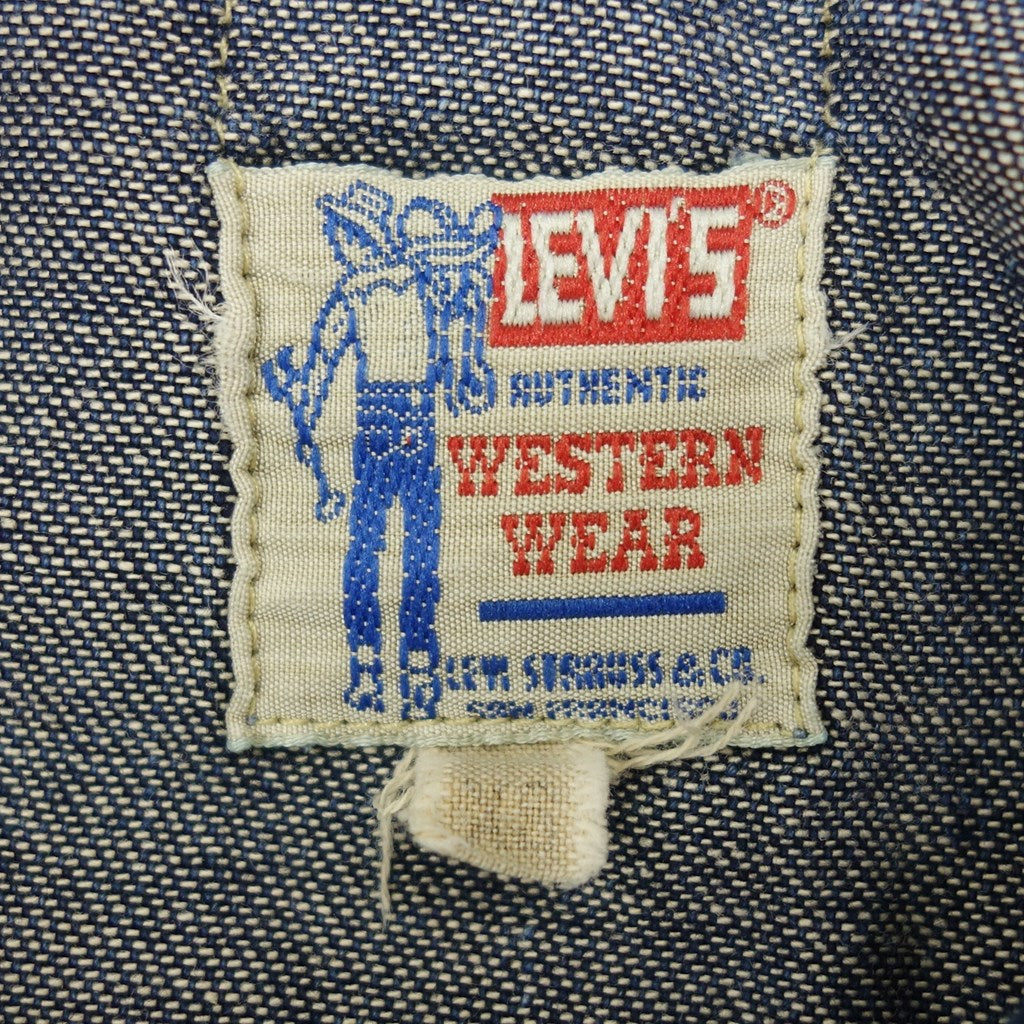 美品◆リーバイス ヴィンテージ クロージング デニムシャツ 長袖 1955年 復刻 bigE メンズ インディゴ サイズXS LEVIS LVC LEVI'S VINTAGE CLOTHING【AFB3】