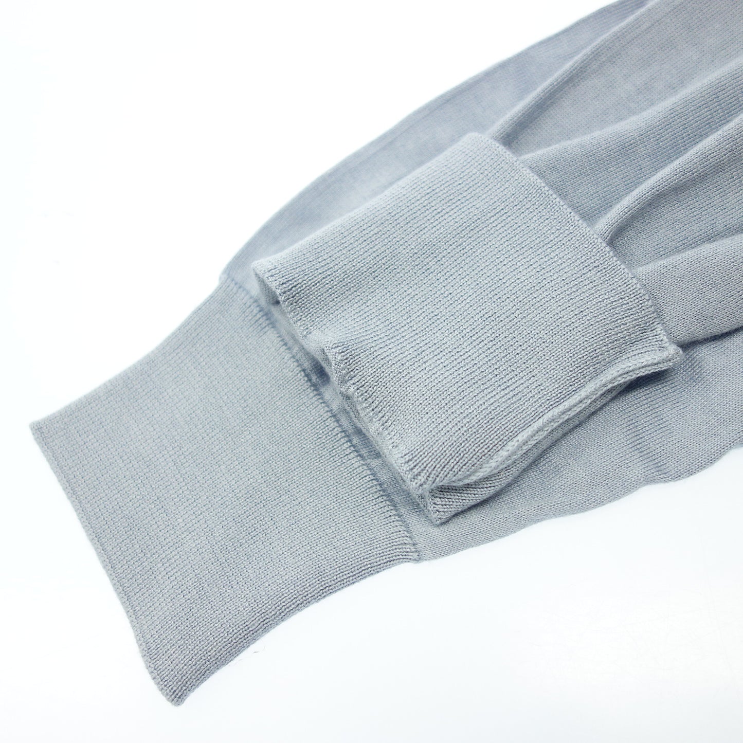極美品◆エルメネジルド ゼニア 長袖トップス カシミア&シルク XS メンズ ブルーグレー Ermenegildo Zegna【AFB12】